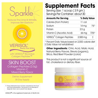 Foto 7 | Suplemento Sparkle Collagen Skin Boost Para 30 Porciones, Mezcla De Bayas - Venta Internacional.