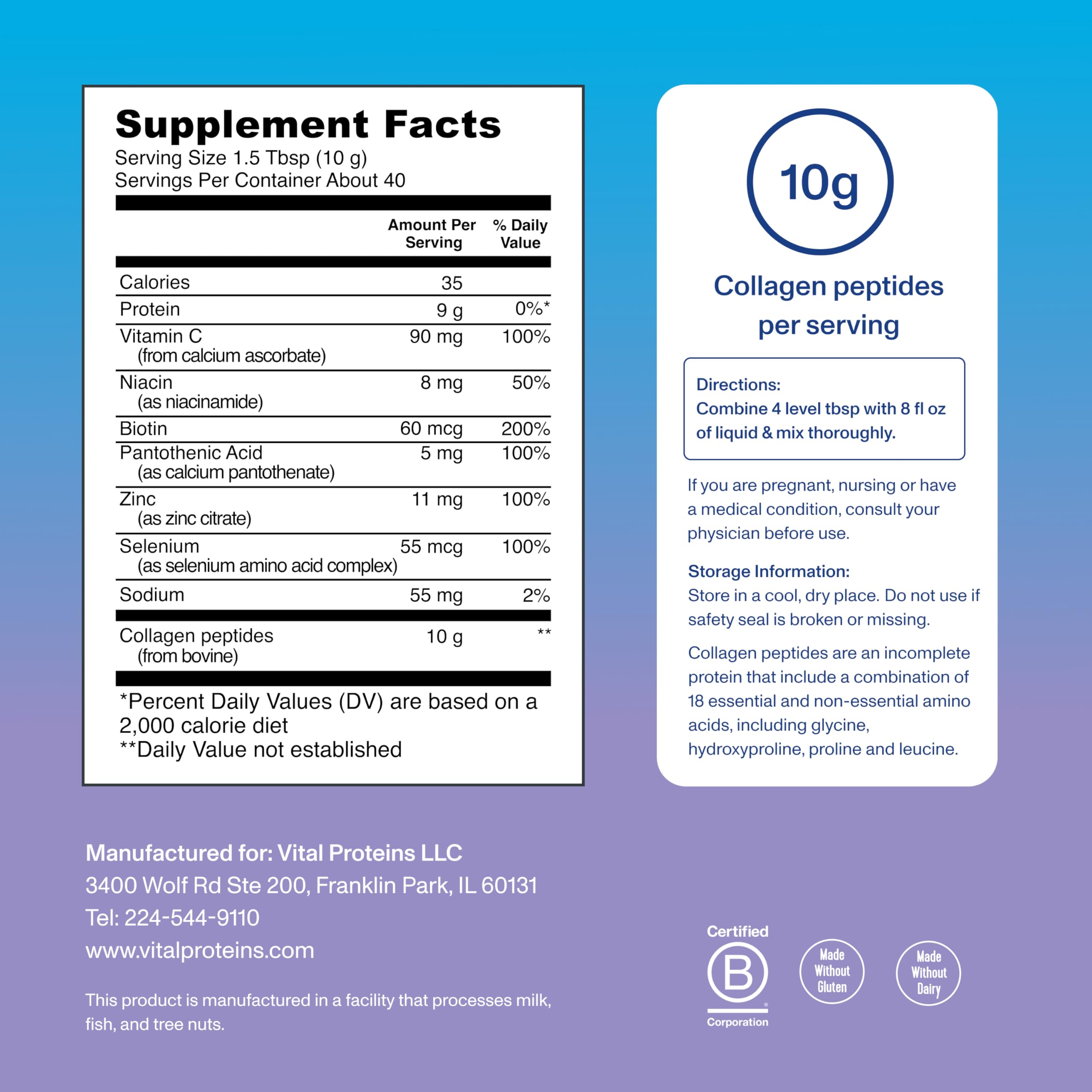 Foto 4 pulgar | Suplemento Vital Proteins Colágeno Peptides Beauty 413g - Venta Internacional.