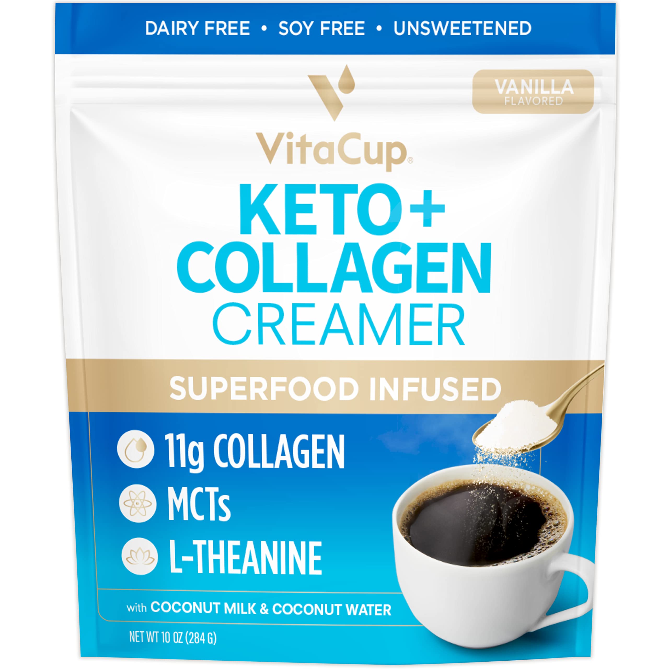 Foto 2 pulgar | Crema De Café Vitacup Keto + Colágeno Sabor Vainilla 300 Ml - Venta Internacional.