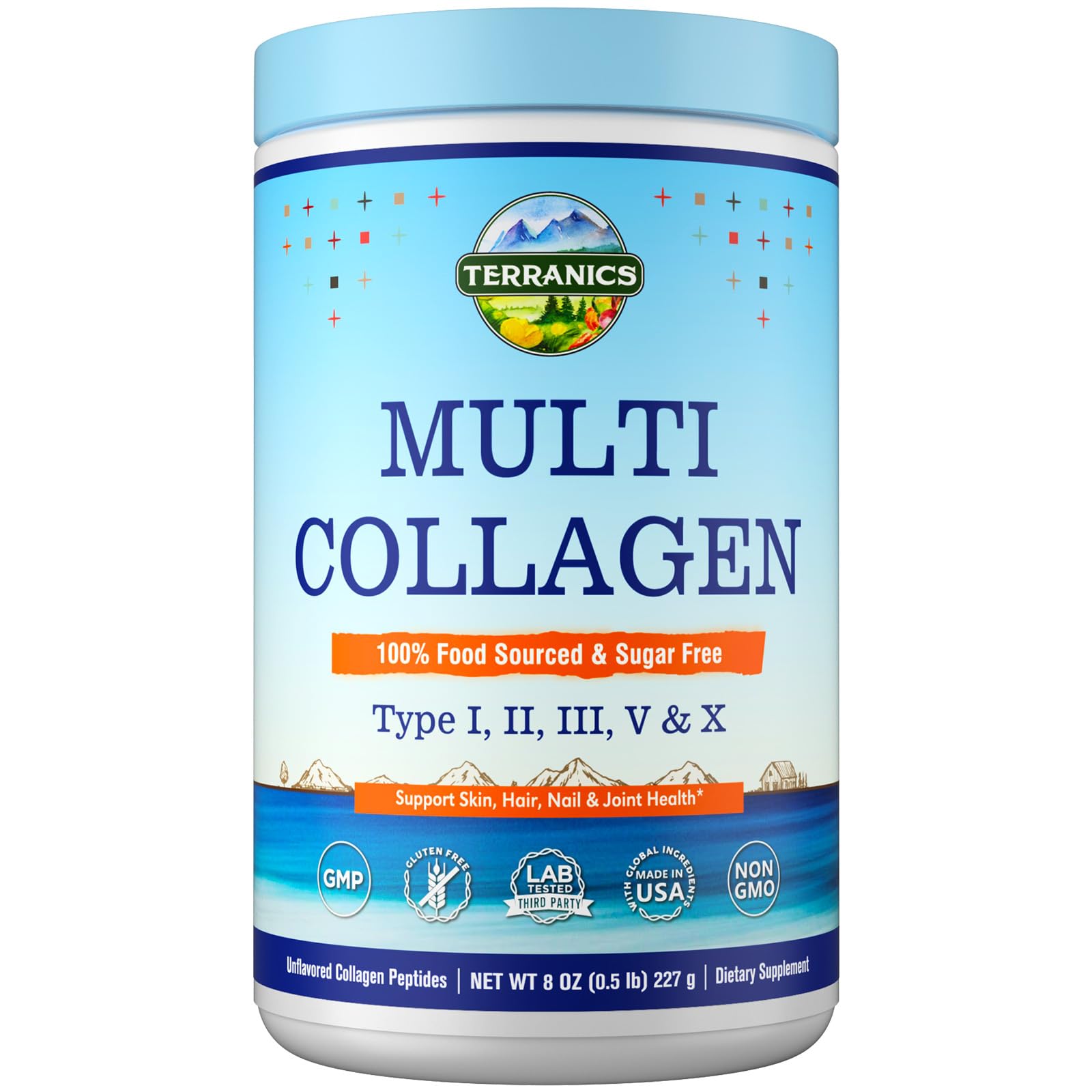 Foto 1 | Colágeno En Polvo Terranics Multi Type I Ii Iii V X 240 Ml - Venta Internacional.