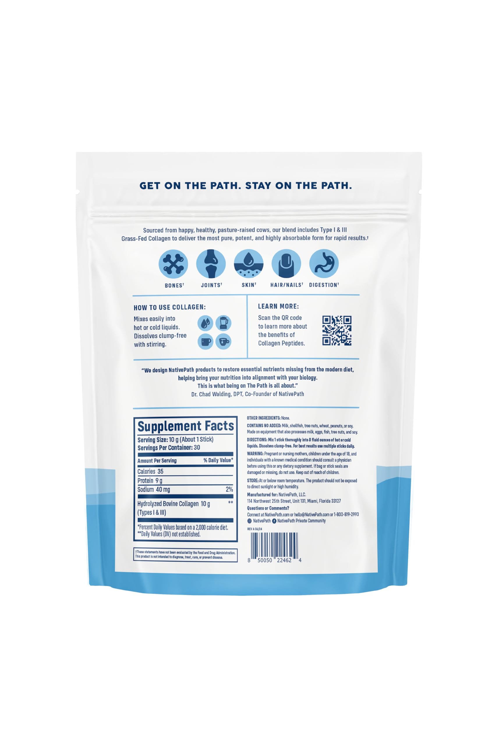 Foto 4 pulgar | Paquetes De Proteínas En Barra Con Péptidos De Colágeno Nativepath, 30 Porciones - Venta Internacional.