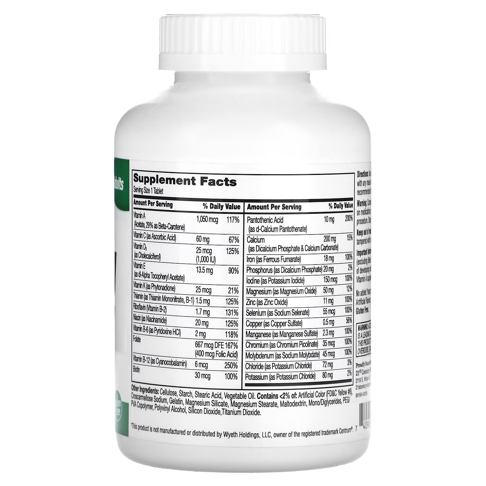 Foto 3 pulgar | Suplemento 21st Century Multivitamínico de 300 Tabletas-Venta Internacional