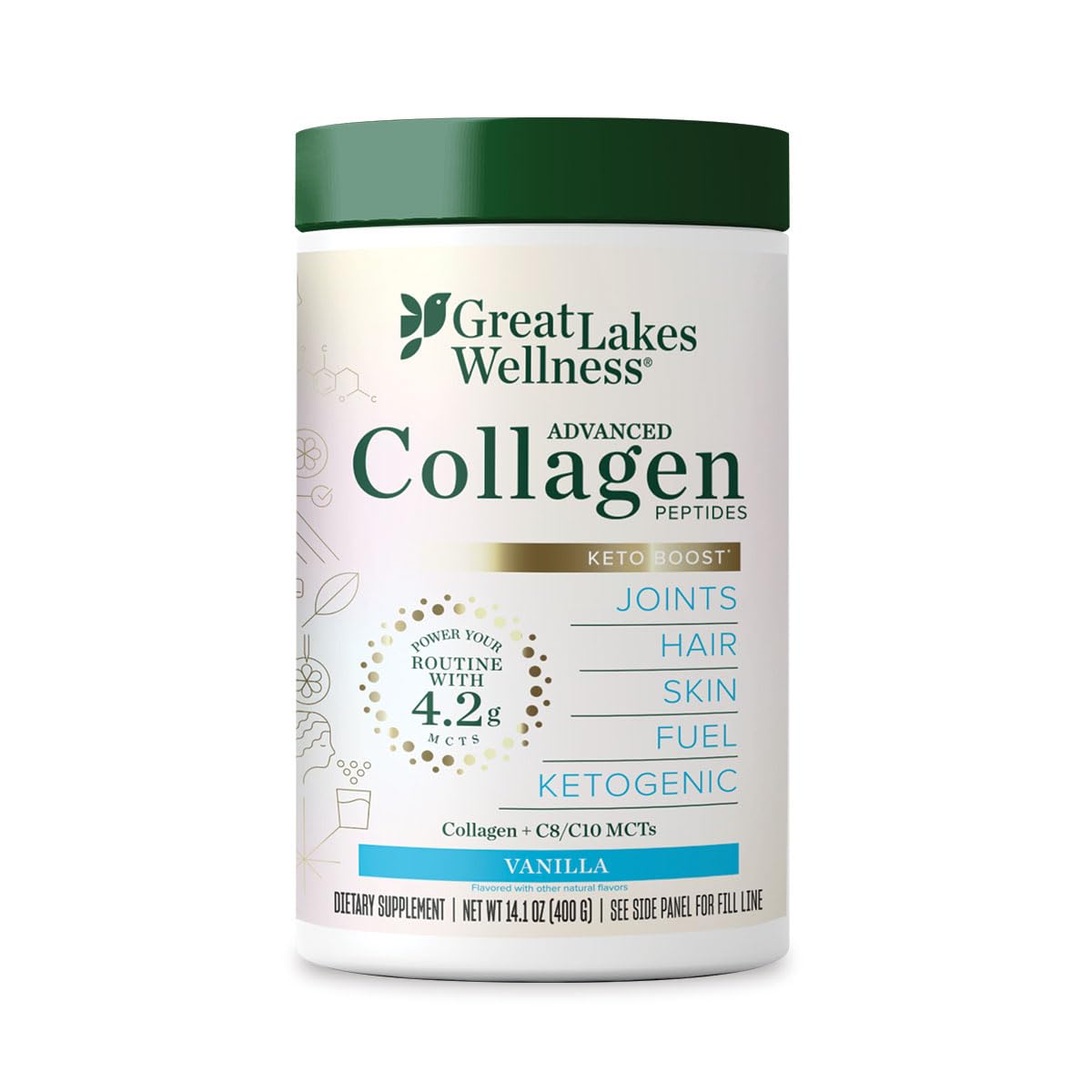 Foto 2 pulgar | Suplemento Great Lakes Wellness Keto Boost Colágeno 400 G - Venta Internacional.