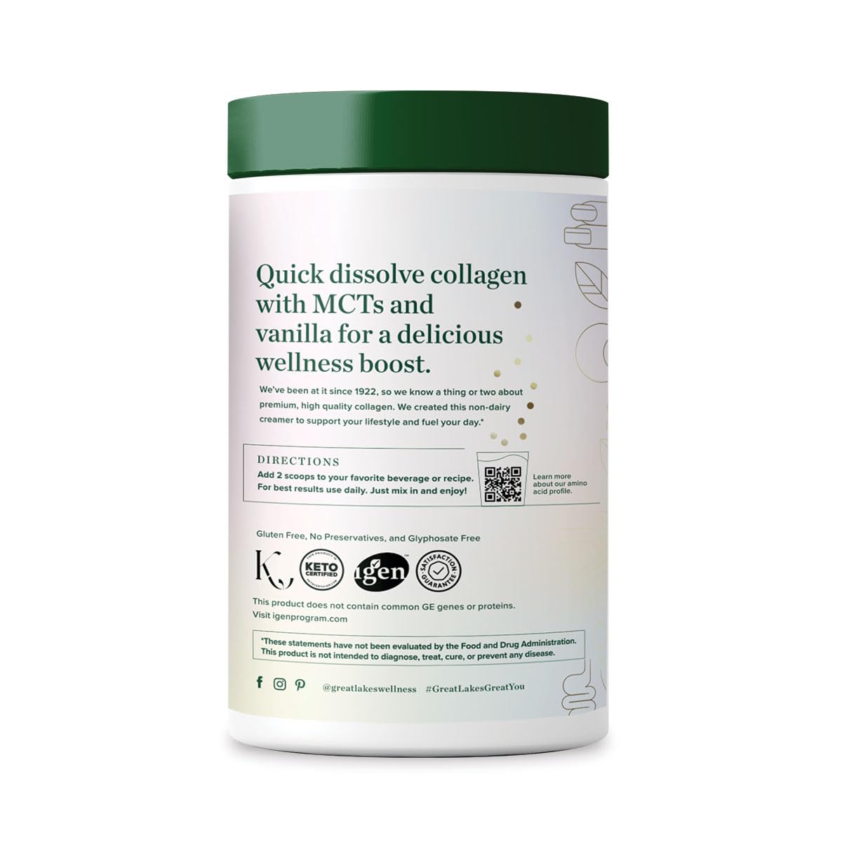 Foto 6 | Suplemento Great Lakes Wellness Keto Boost Colágeno 400 G - Venta Internacional.