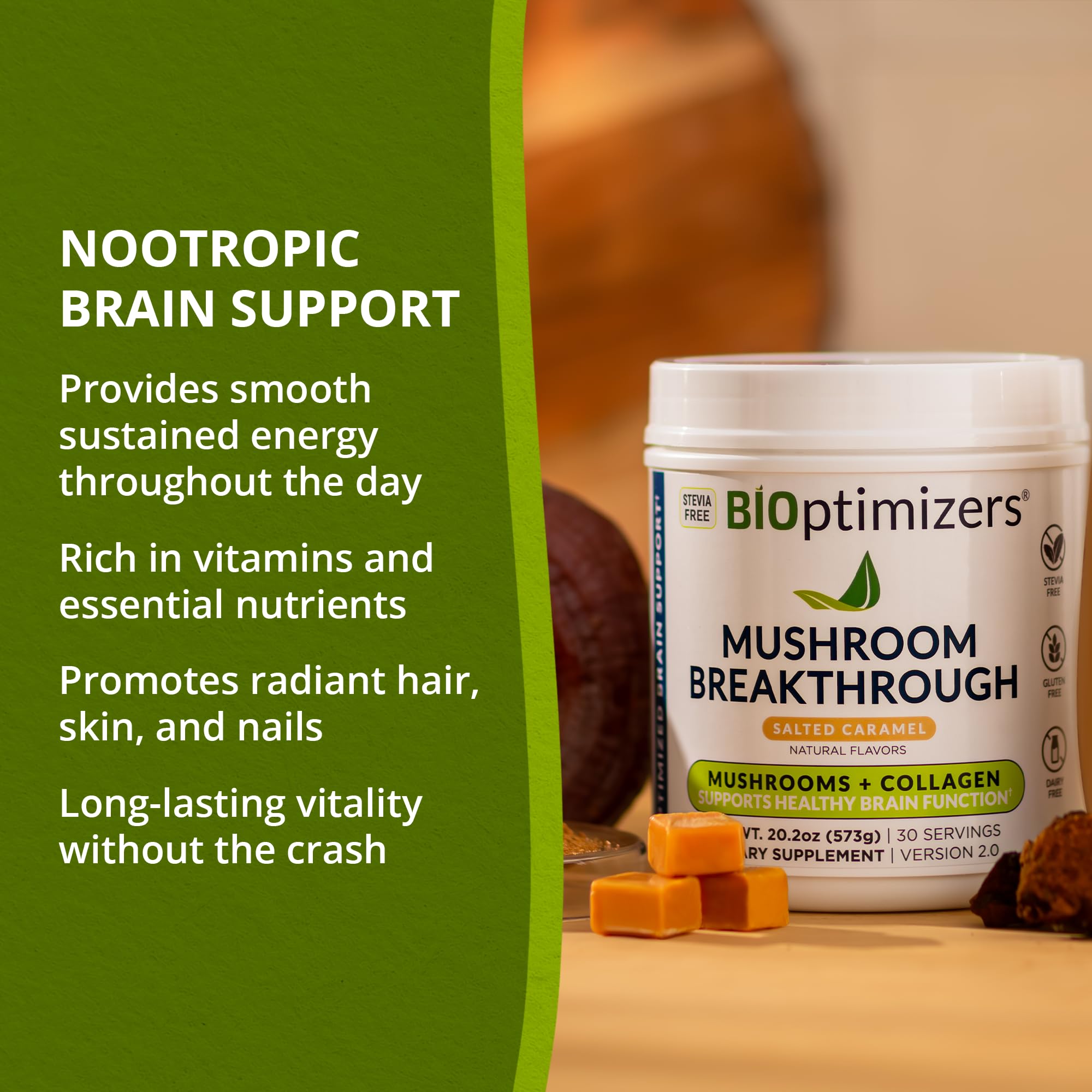 Foto 6 pulgar | Suplemento Bioptimizers Mushroom Breakthrough, 30 Porciones - Venta Internacional.