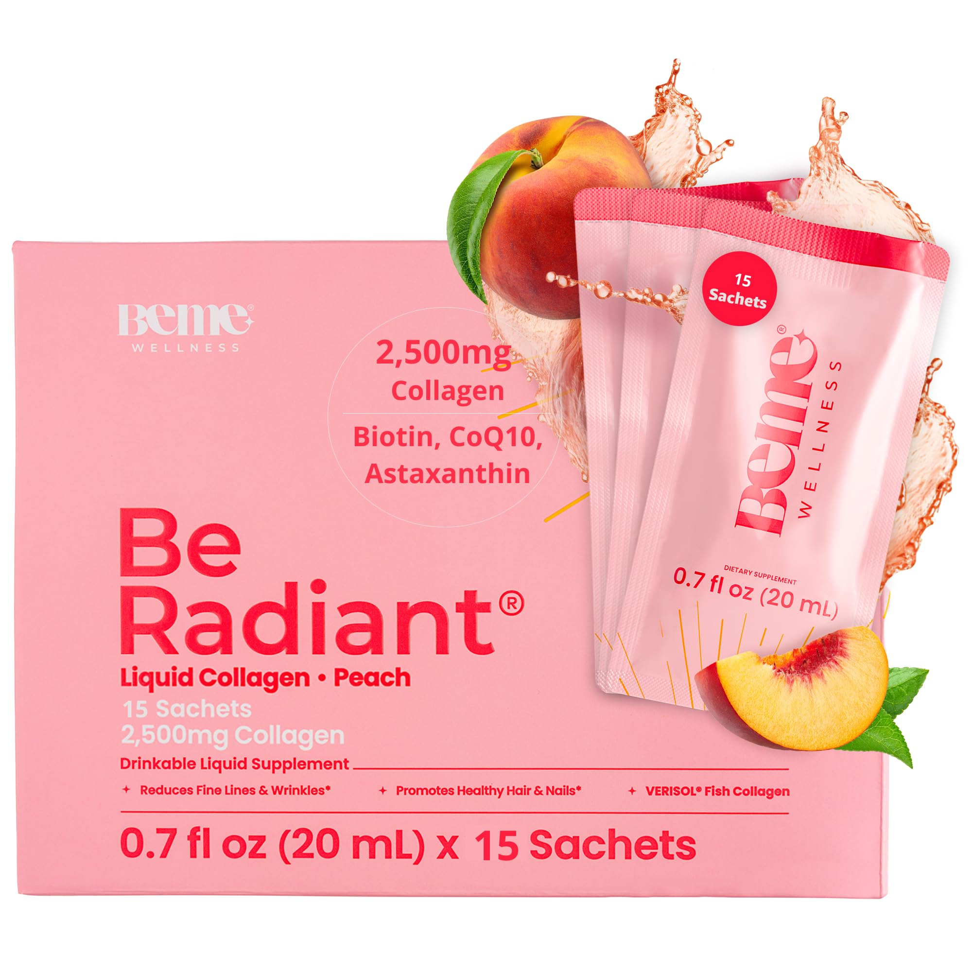 Foto 1 | Suplemento De Colágeno Líquido Beme 2500 Mg Con Biotina Y Coq10 15 Veces - Venta Internacional.