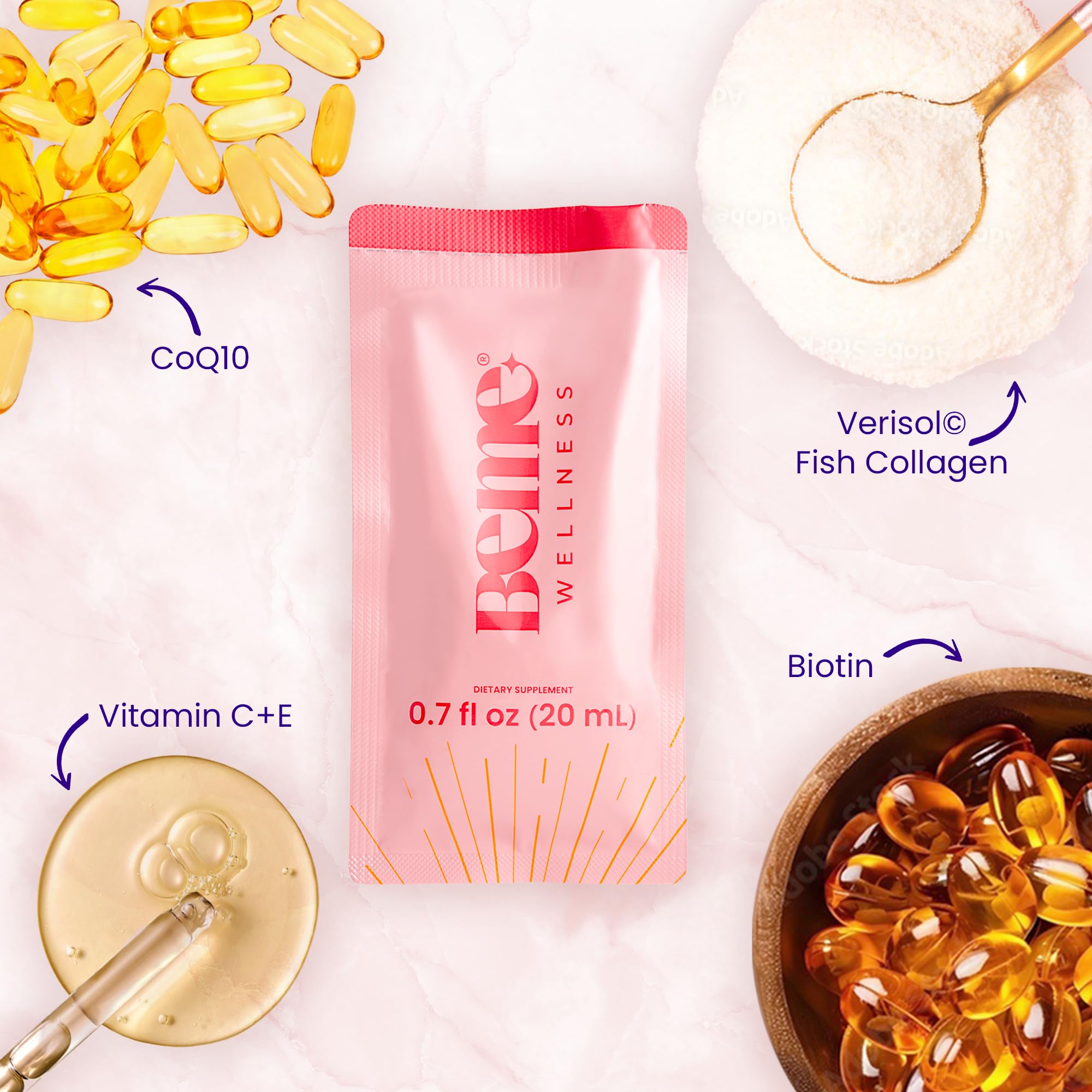 Foto 4 | Suplemento De Colágeno Líquido Beme 2500 Mg Con Biotina Y Coq10 15 Veces - Venta Internacional.