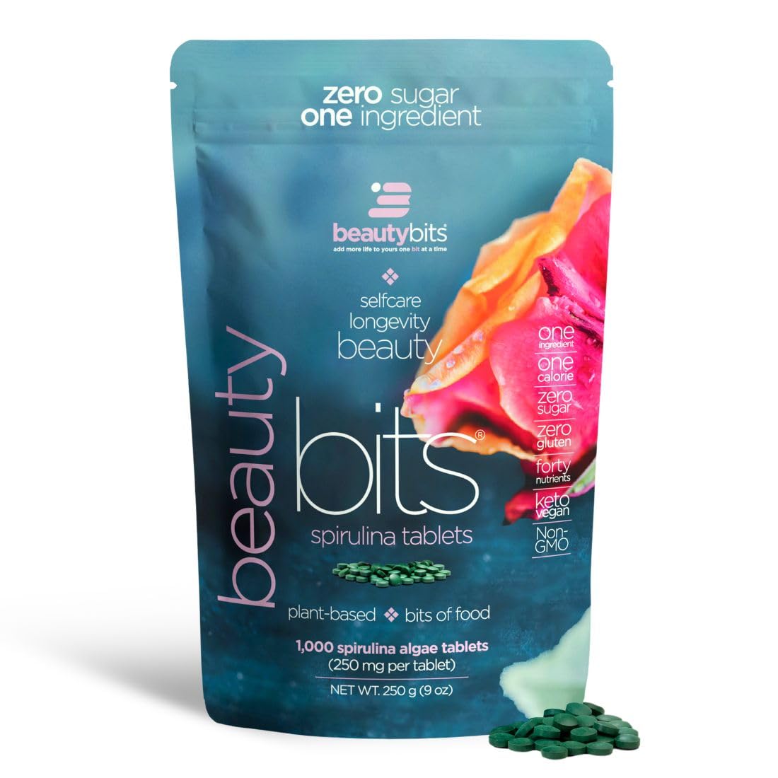Foto 2 pulgar | Suplemento Energybits Beautybits De Espirulina Orgánica 1000 Tabletas - Venta Internacional.