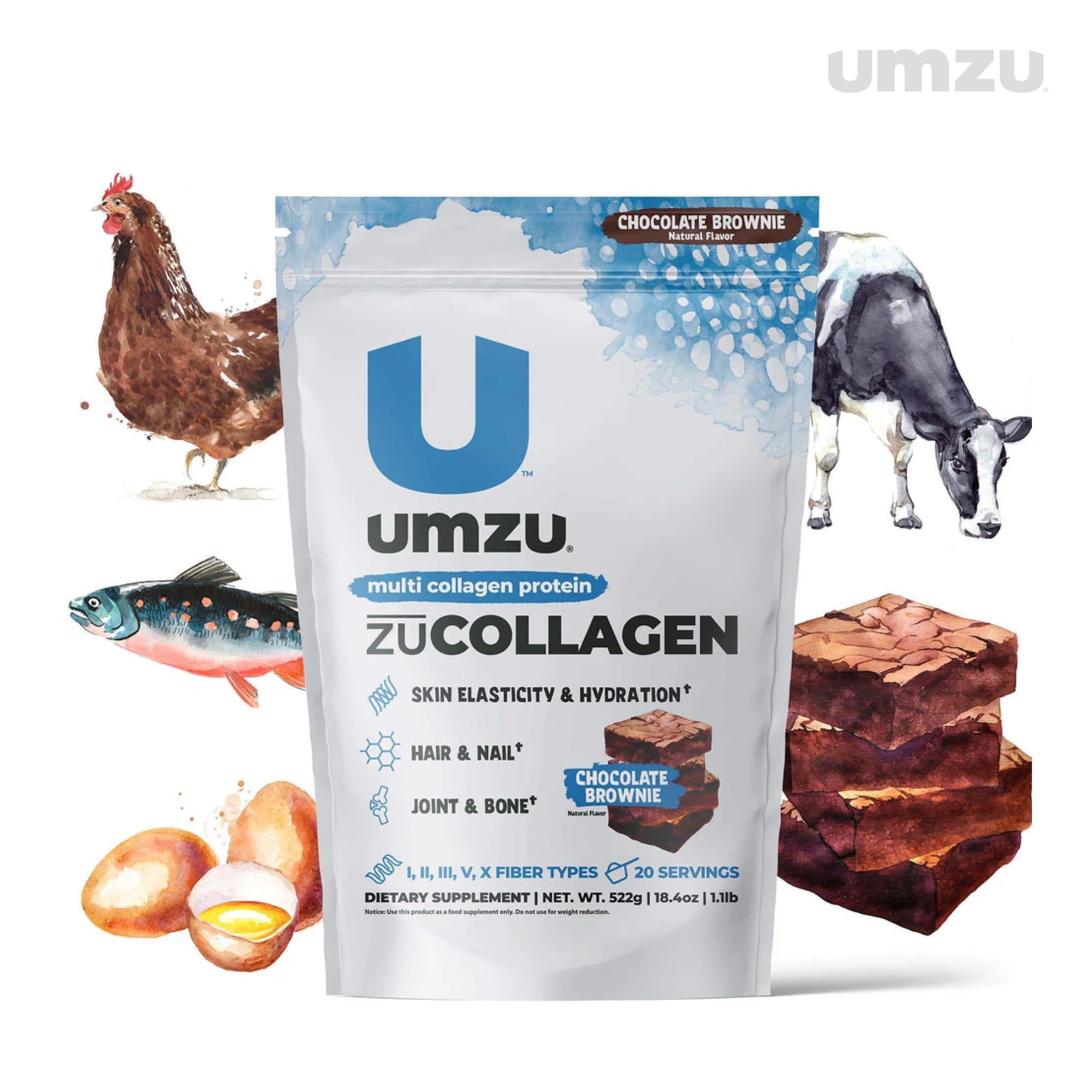Foto 3 pulgar | Proteína En Polvo Umzu Zucollagen Hidrolizada 20g Chocolate - Venta Internacional.