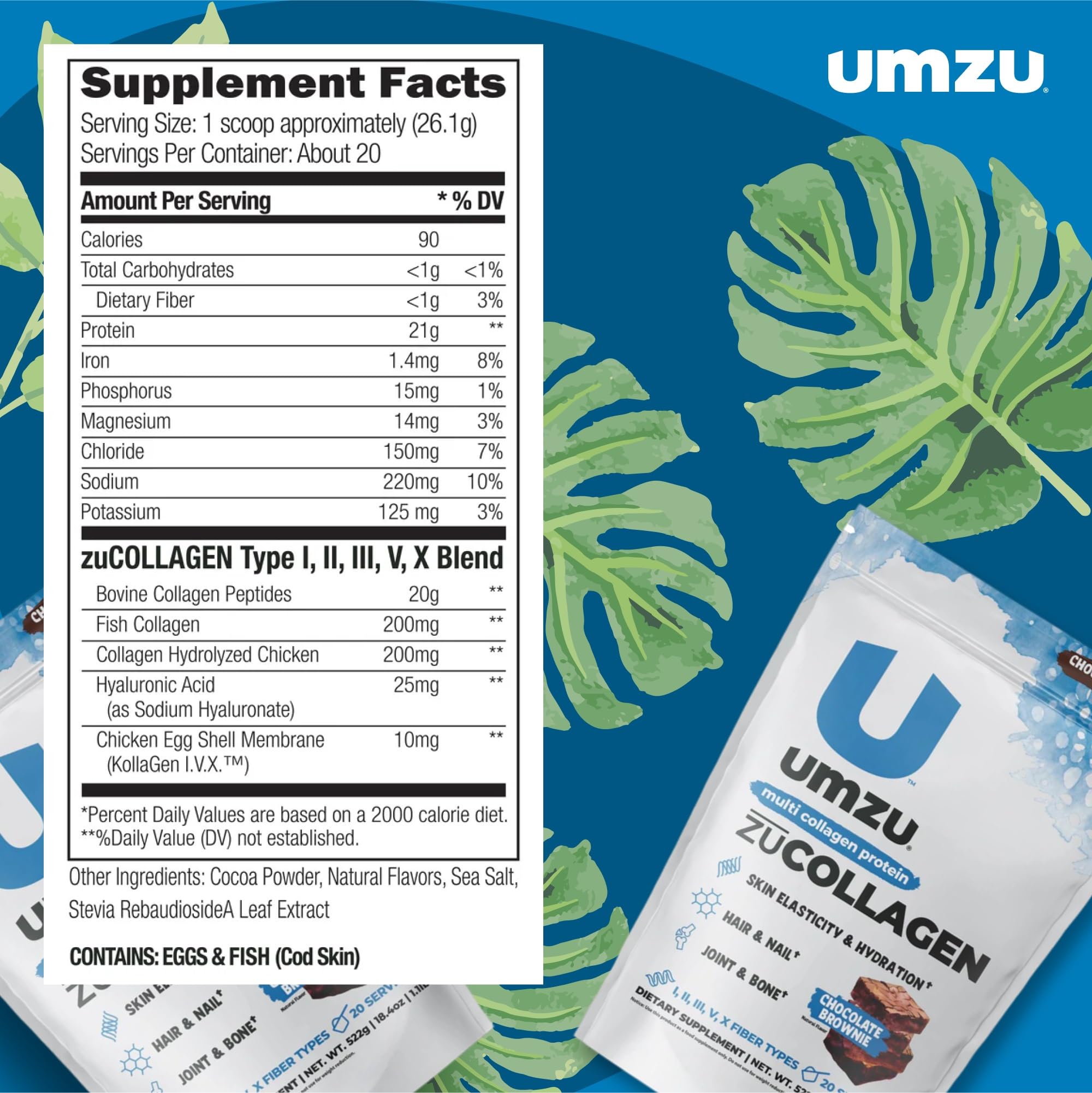 Foto 6 pulgar | Proteína En Polvo Umzu Zucollagen Hidrolizada 20g Chocolate - Venta Internacional.