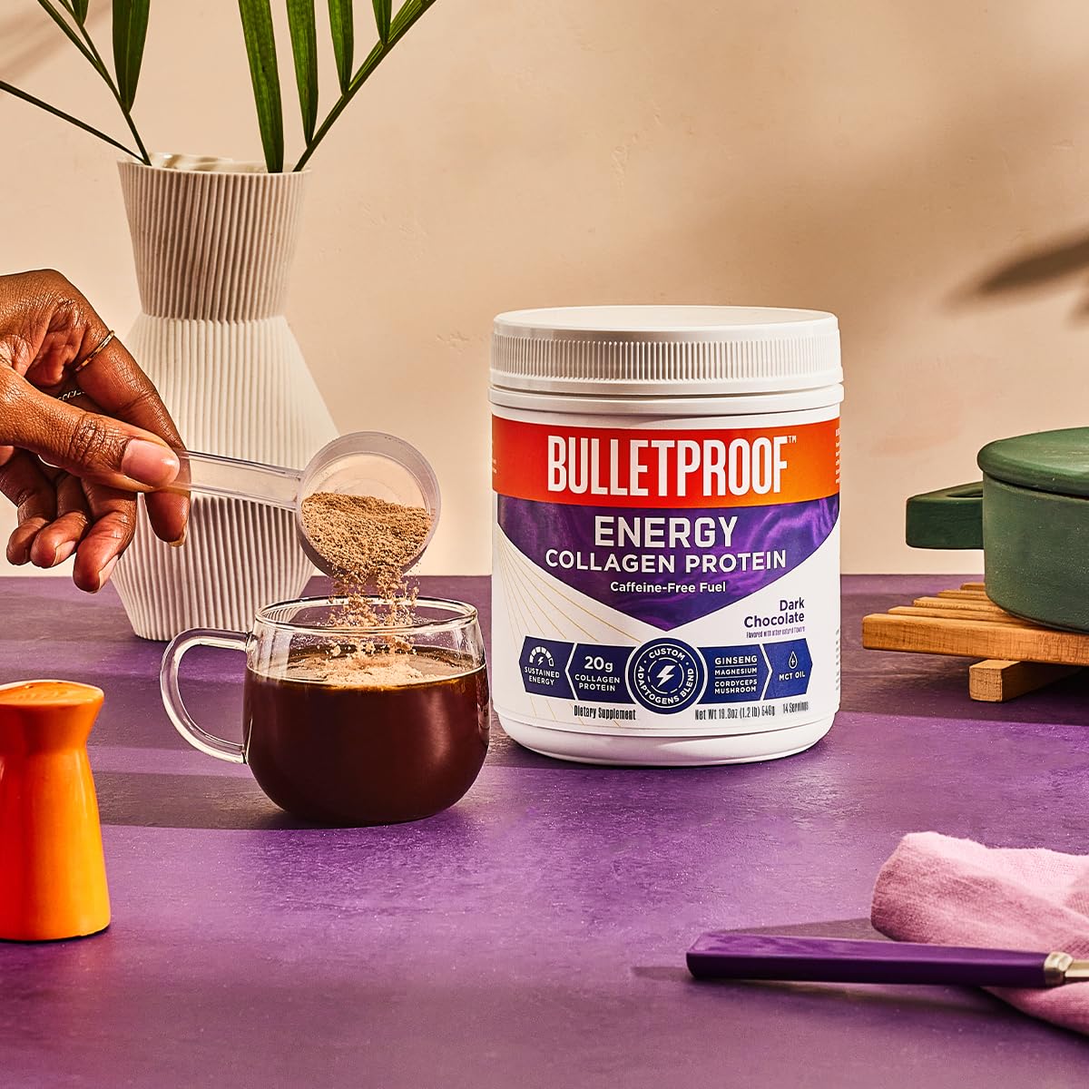 Foto 4 pulgar | Proteína De Colágeno Bulletproof Dark Chocolate Energy 570 Ml - Venta Internacional.