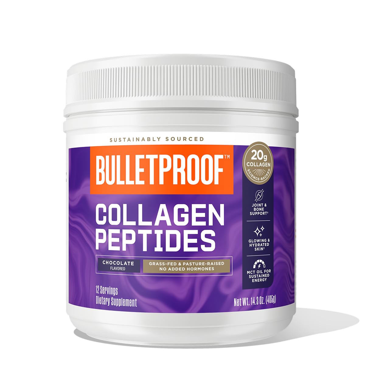 Suplemento De Péptidos De Colágeno De Chocolate A Prueba De Balas, 420 Ml - Venta Internacional.