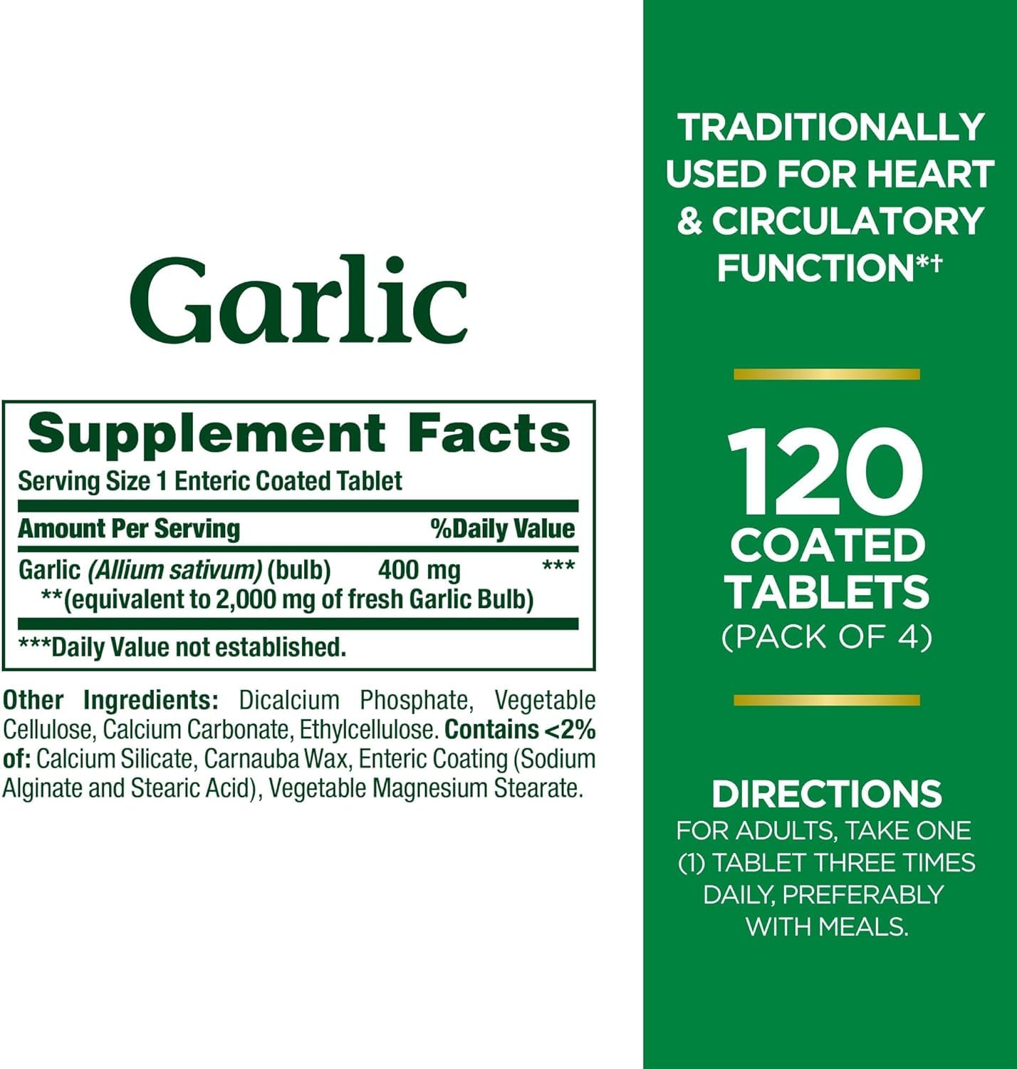 Foto 4 pulgar | Suplemento Nature's Bounty Garlic 2000 Mg 120 Capsulas - Venta Internacional