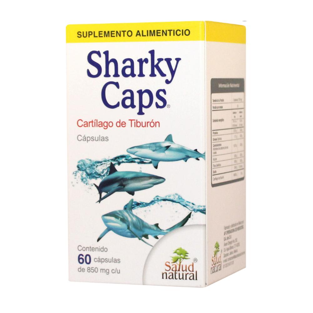 Foto 3 pulgar | Cartílago de Tiburón Sharky Caps 850 Mg 60 Cápsulas