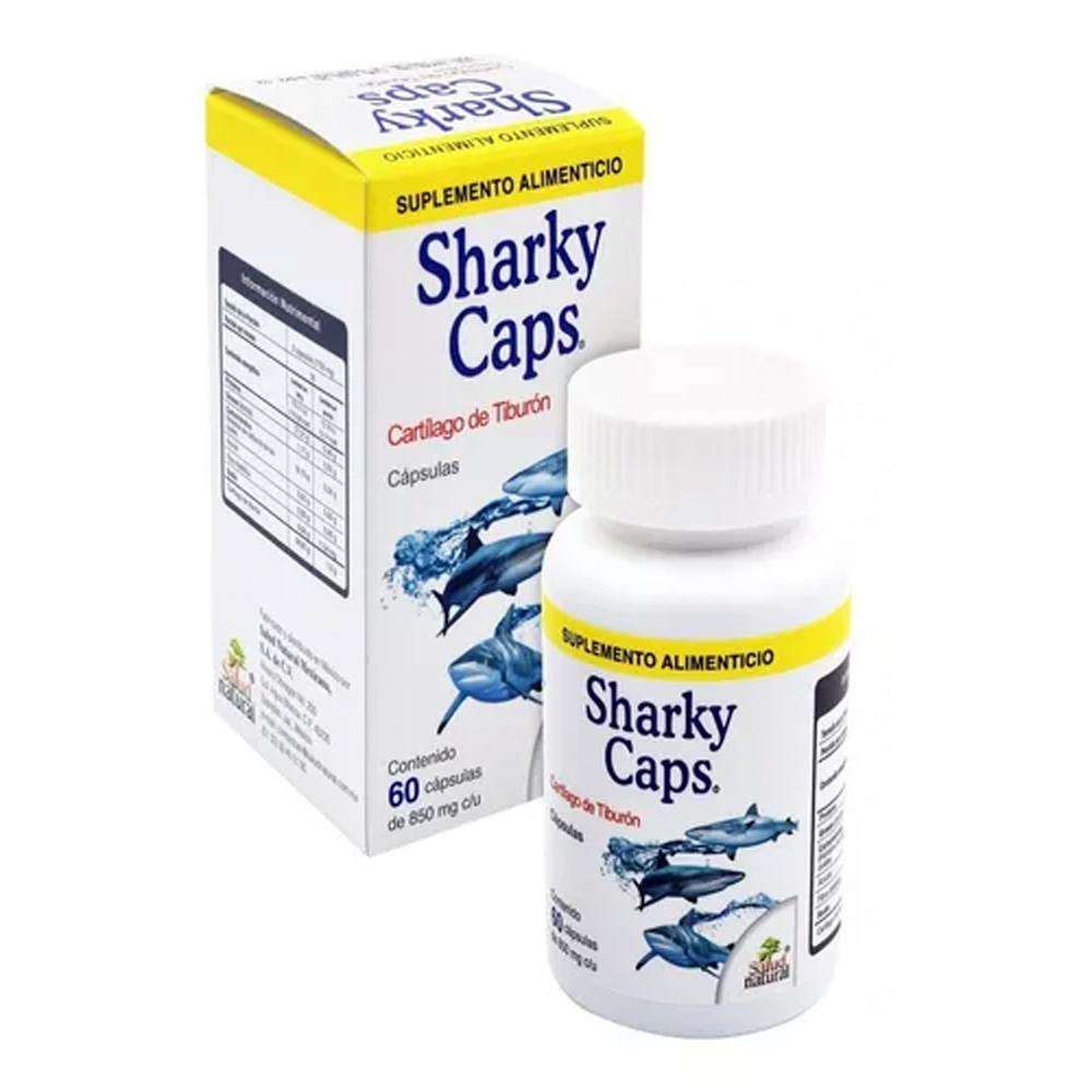 Foto 4 pulgar | Cartílago de Tiburón Sharky Caps 850 Mg 60 Cápsulas