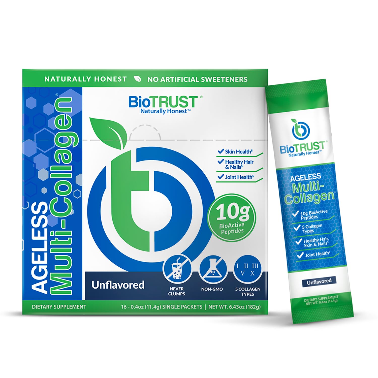 Foto 1 | Colágeno En Polvo Biotrust Ageless Multi, 16 Paquetes, Sin Sabor - Venta Internacional.