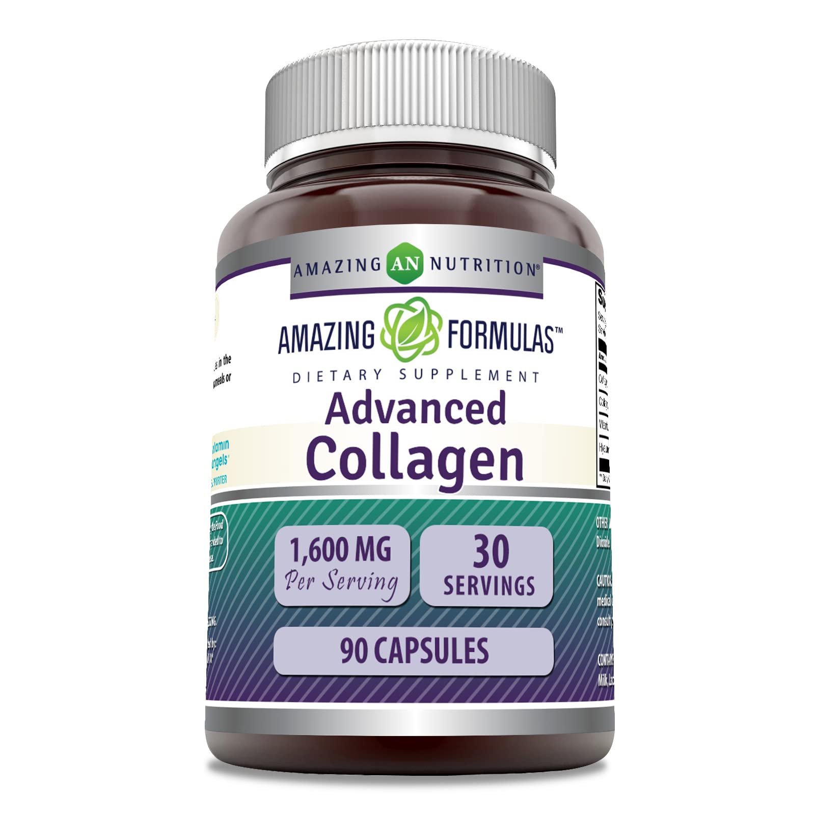Foto 2 pulgar | Suplemento Amazing Formulas Advanced Colágeno 1600 Mg 90 Cápsulas - Venta Internacional.