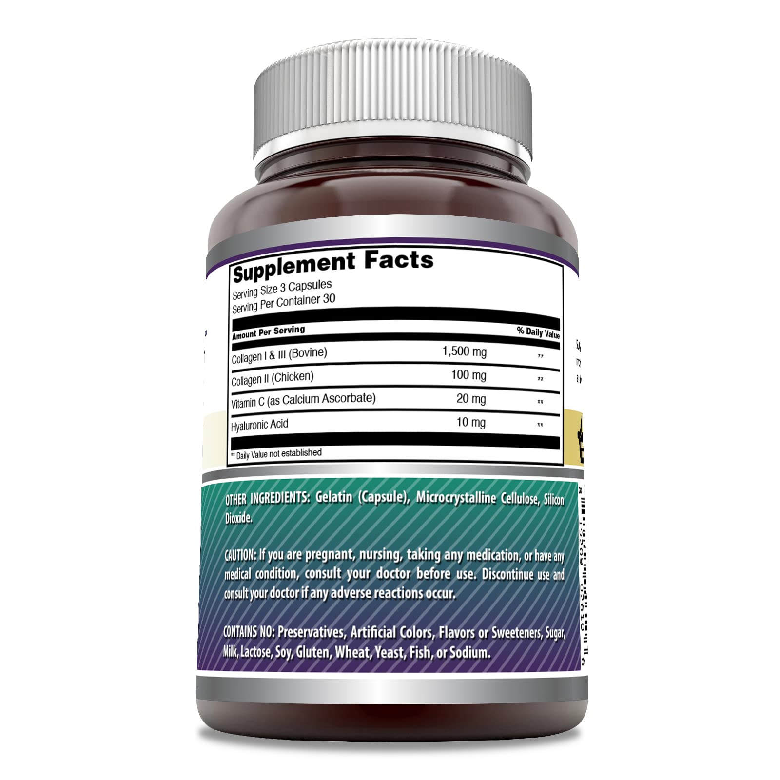 Foto 2 | Suplemento Amazing Formulas Advanced Colágeno 1600 Mg 90 Cápsulas - Venta Internacional.