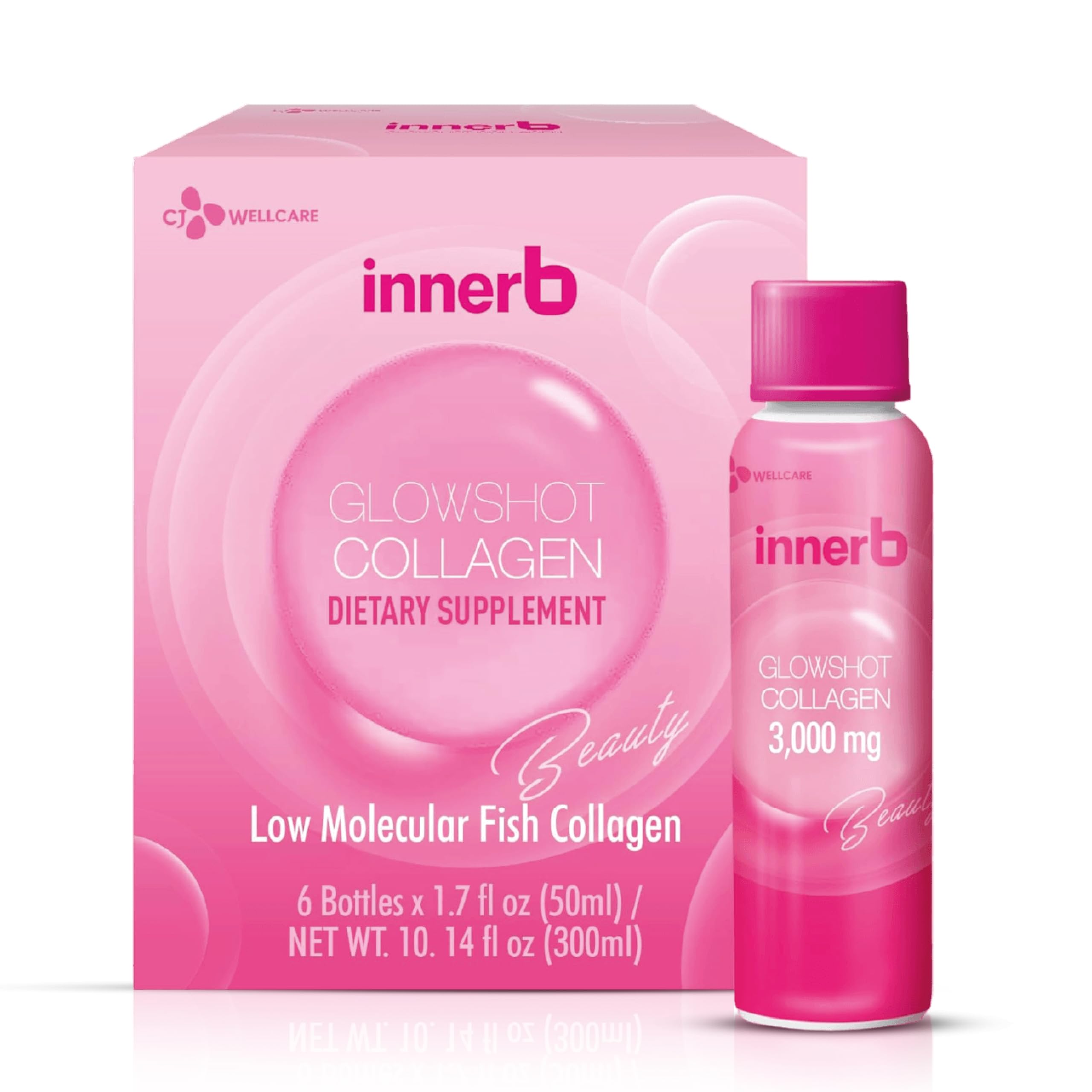 Foto 1 | Colágeno Glowshot Cjwellcare Innerb Glowshot 3000 Mg 300 Ml 6 Porciones - Venta Internacional