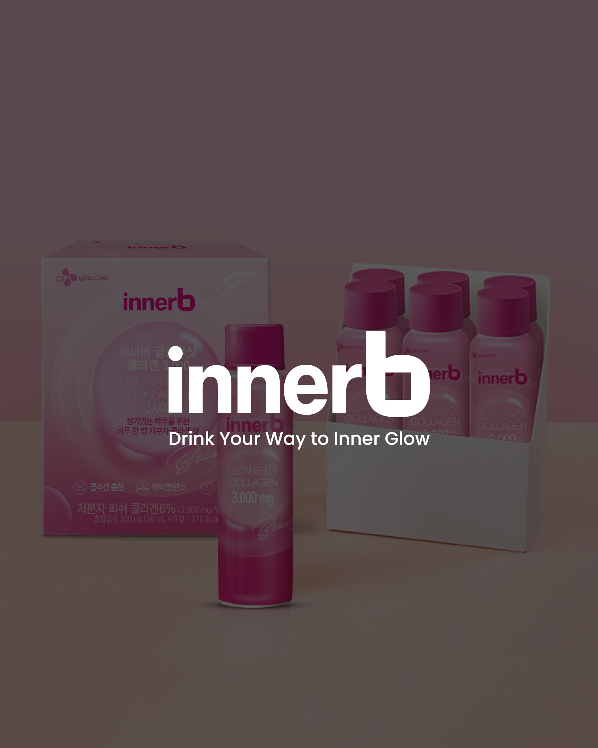 Foto 8 pulgar | Colágeno Glowshot Cjwellcare Innerb Glowshot 3000 Mg 300 Ml 6 Porciones - Venta Internacional