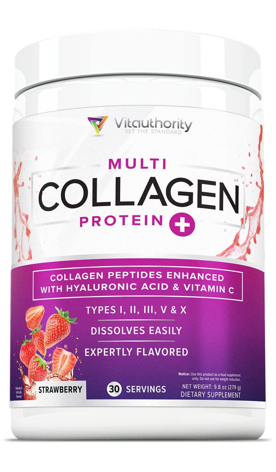 Foto 2 pulgar | Colágeno en Polvo Vitauthority Sabor a Fresa Múltiple 30 Servicios - Venta Internacional