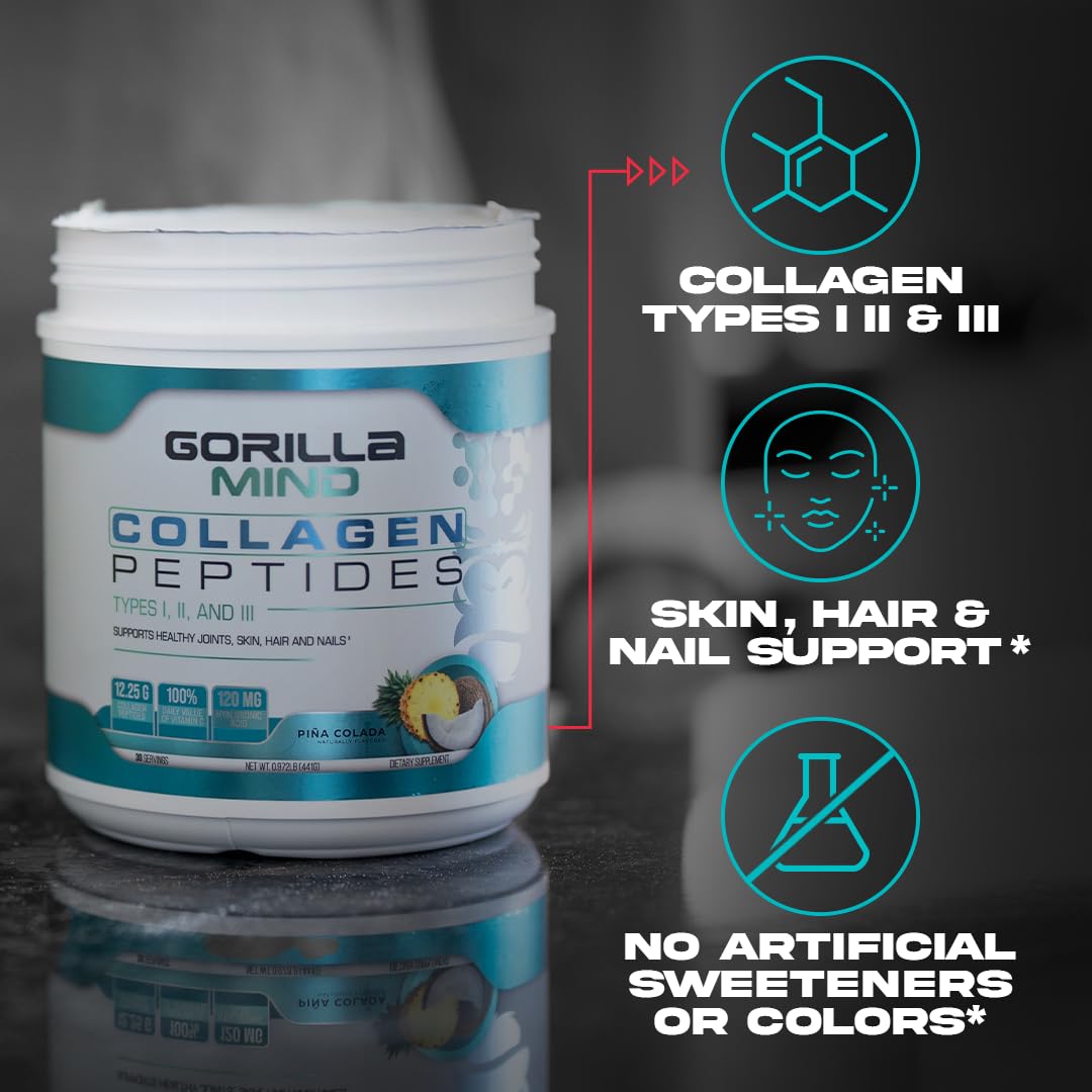 Foto 3 pulgar | Suplemento Gorilla Mind Péptidos de Colágeno de 435 g-Venta Internacional