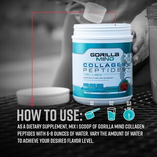 Foto 4 | Suplemento Gorilla Mind Péptidos de Colágeno de 435 g-Venta Internacional