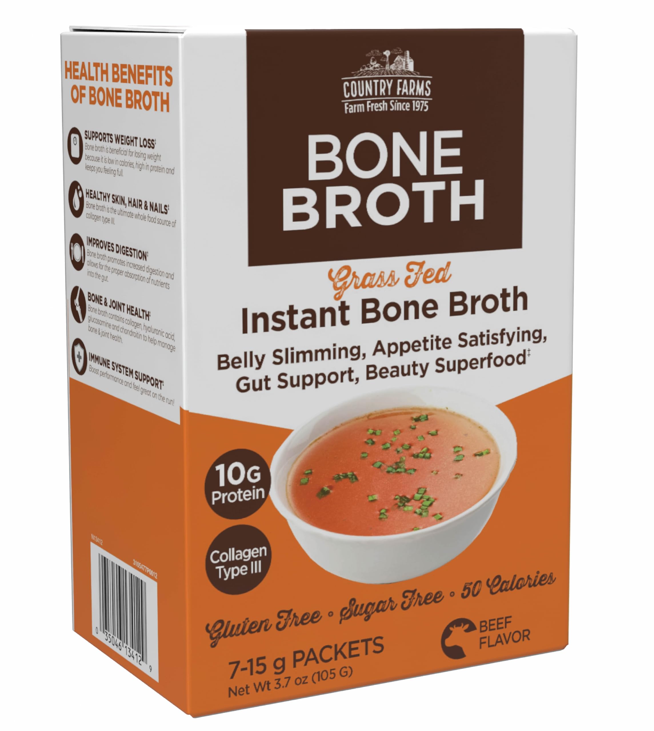 Foto 2 pulgar | Plan de 7 Días de Broth Country Farms Skinny Broth Instant Beef Bone - Venta Internacional