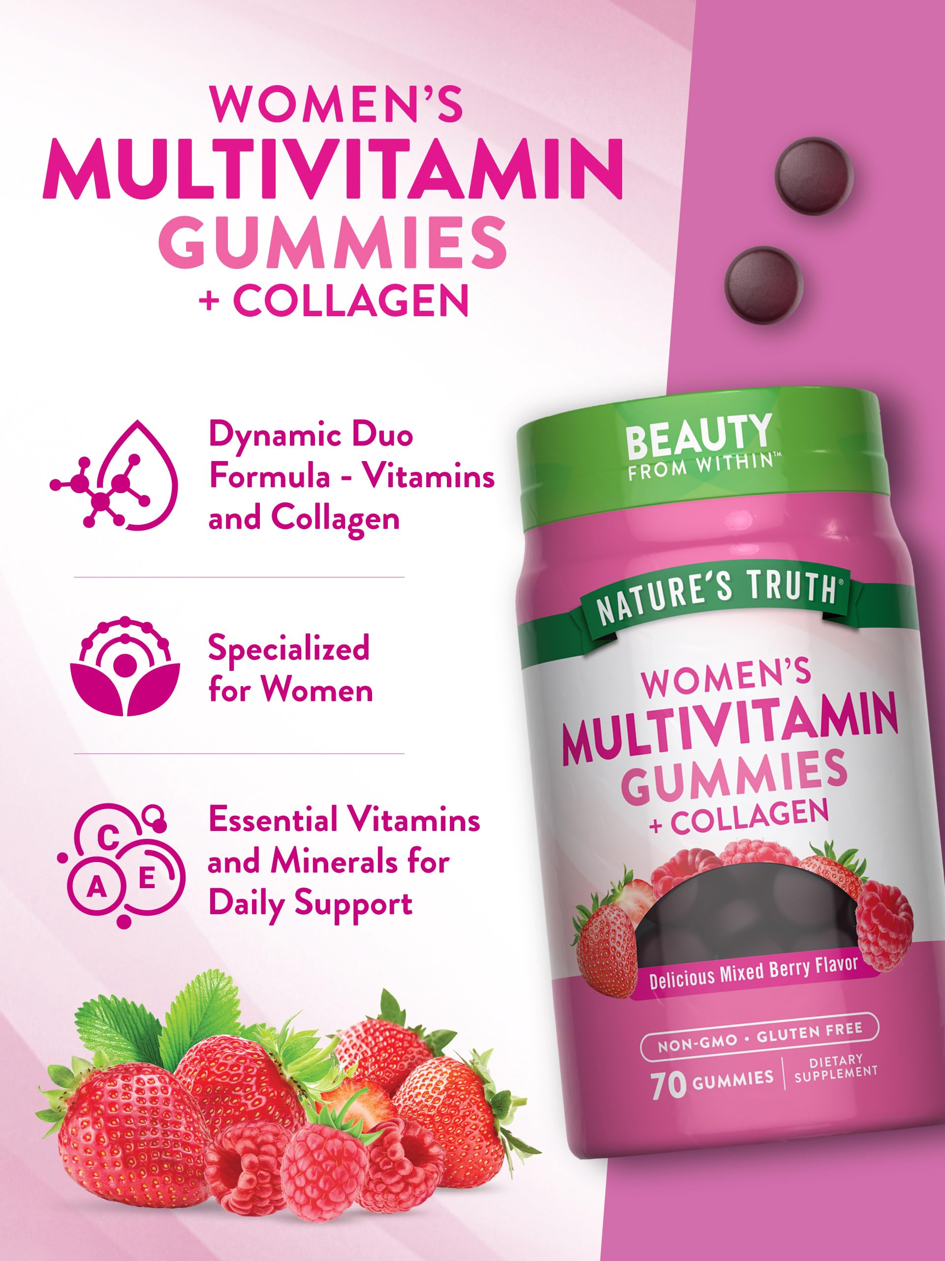 Foto 6 pulgar | Gomitas Multivitamínicas Supplement Nature's Truth para Mujer 70 Gomitas - Venta Internacional