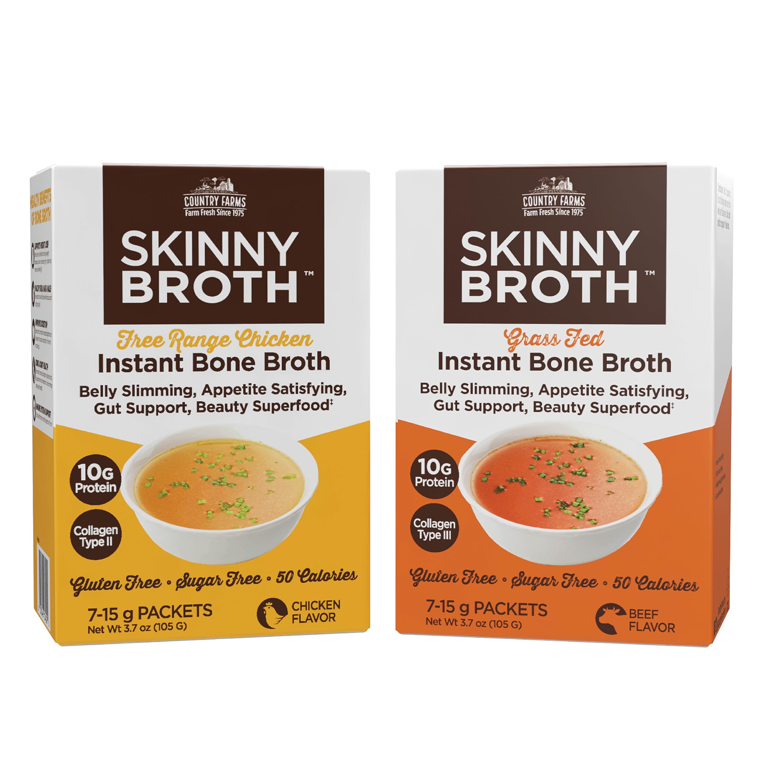Foto 2 pulgar | Plan Skinny de 7 Días Broth Country Farms Pollo y Ternera 14-15 g - Venta Internacional