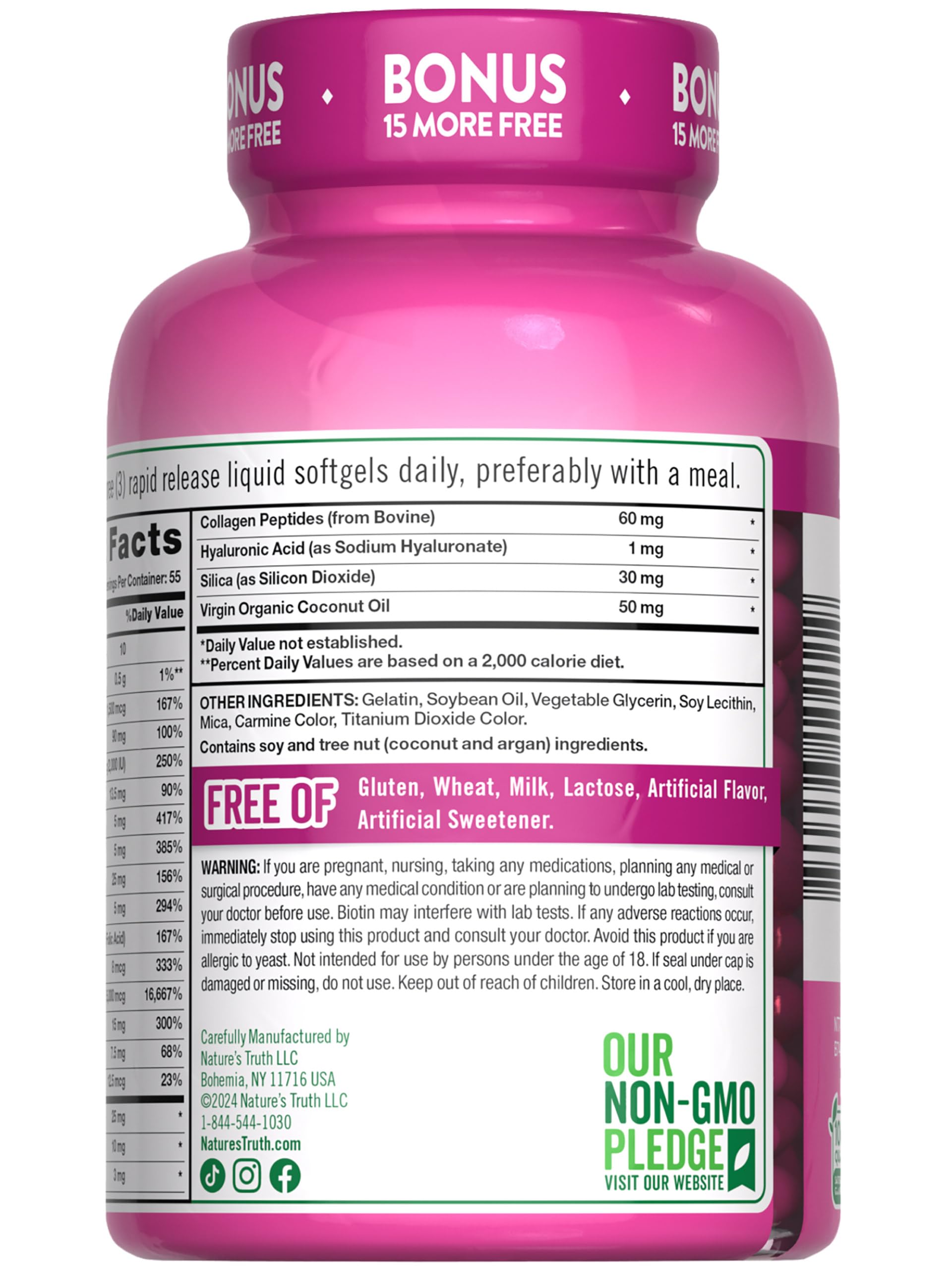 Foto 7 | Vitamina para Cabello + Piel + Uñas Nature's Truth - Venta Internacional