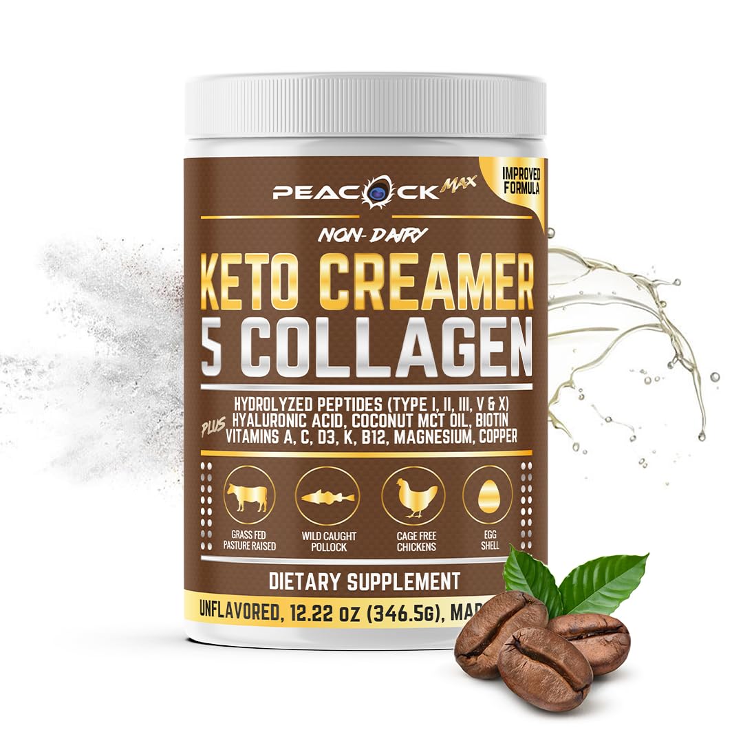 Foto 2 pulgar | Crema Cetogénica con Colágeno en Polvo Peacock Max Coconut MCT 346 g - Venta Internacional