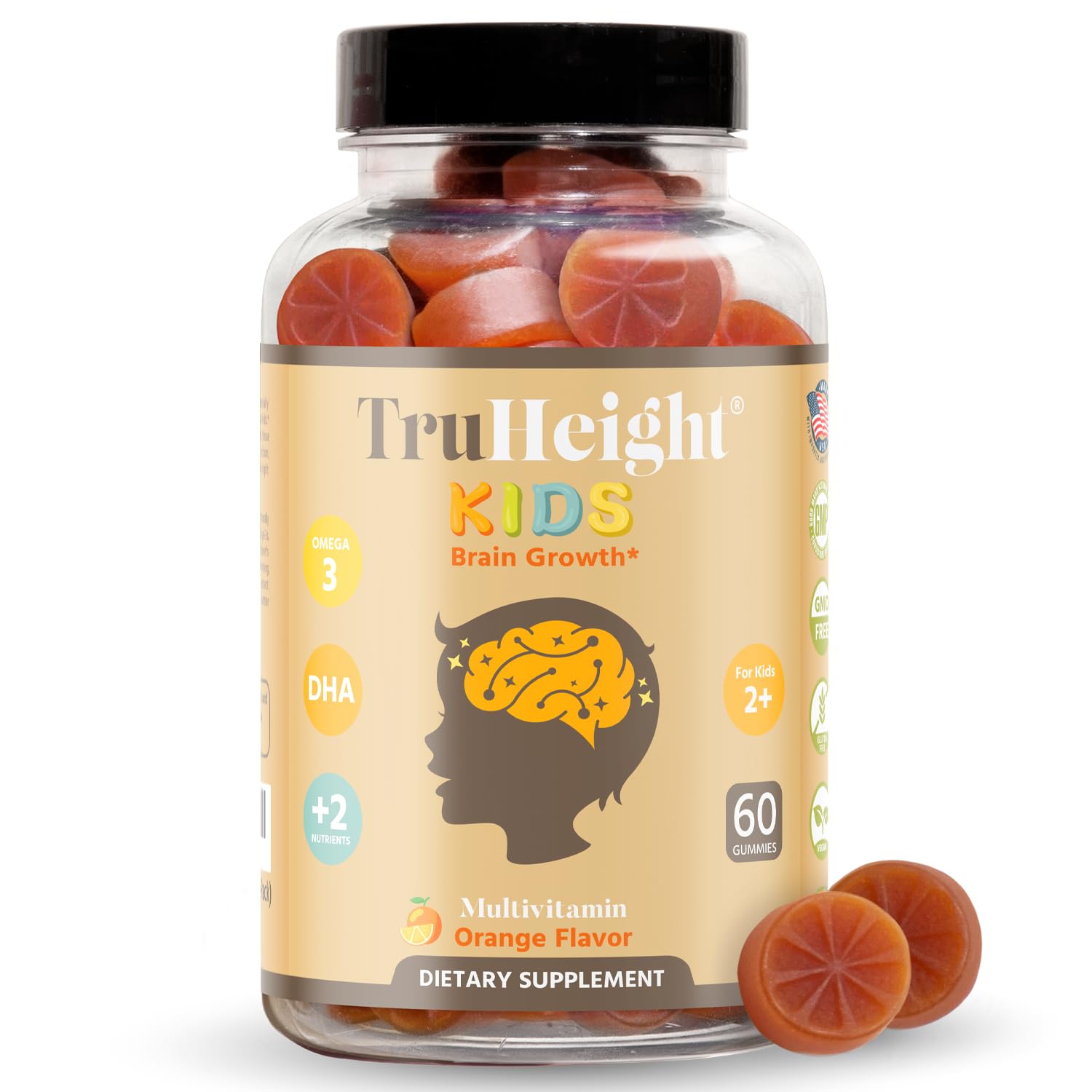 Foto 2 pulgar | Gomitas Para El Crecimiento Cerebral Truheight Kids All Natural De 2 Años - Venta Internacional.