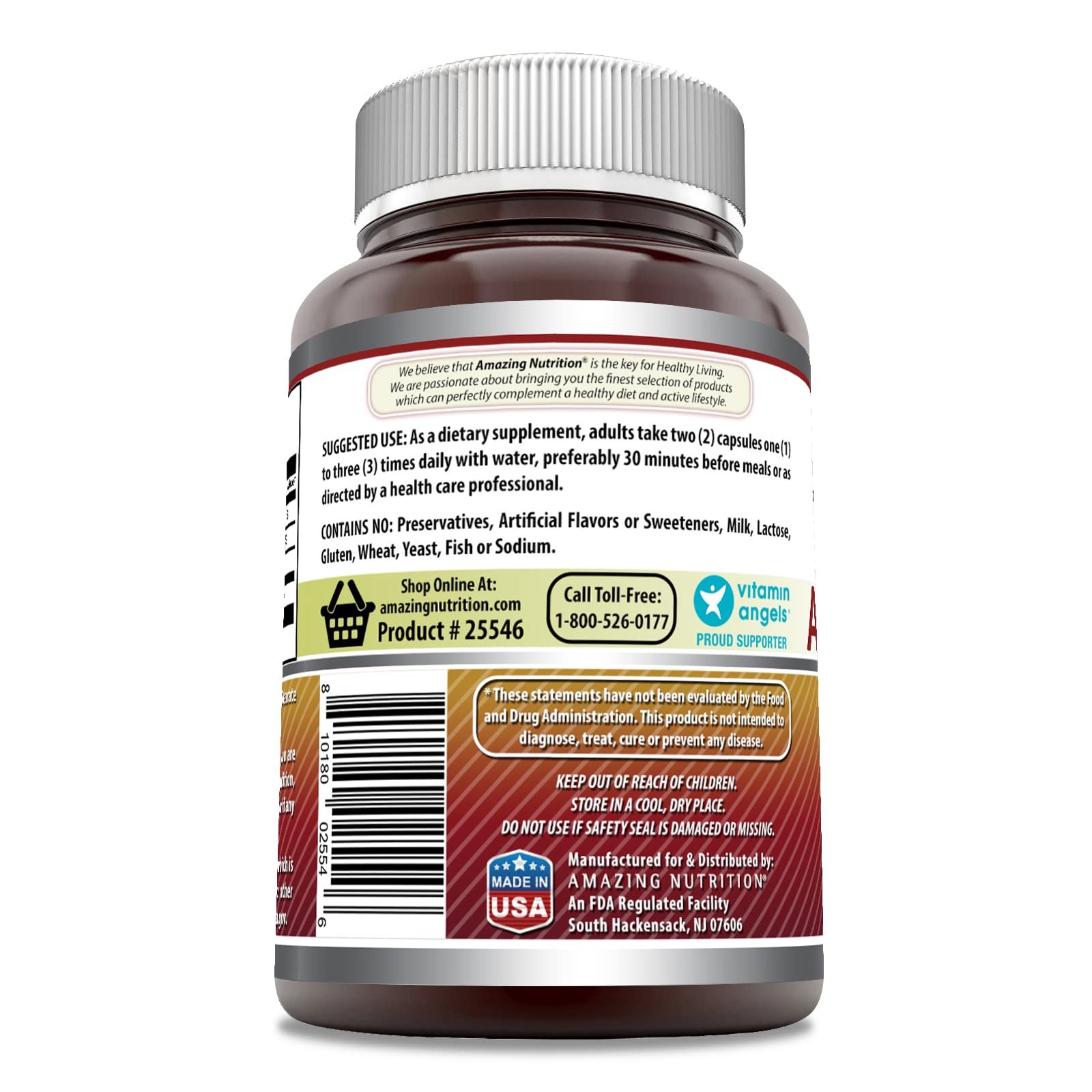 Foto 3 pulgar | Suplemento Amazing Formulas, Pectina De Manzana, 1400 Mg, 120 Cápsulas - Venta Internacional.