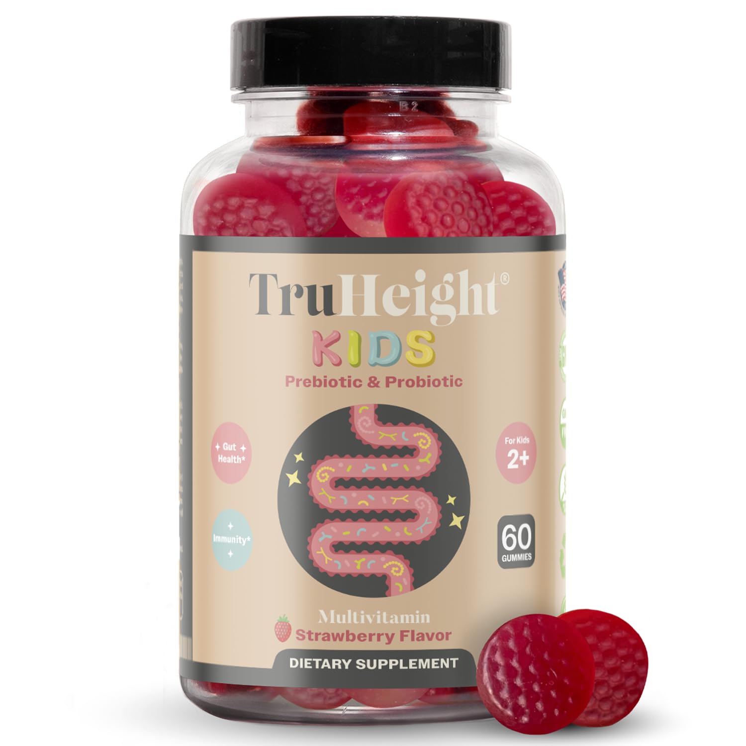 Suplemento Truheight Kids Prebiotic Gummies 2+ - Venta Internacional.