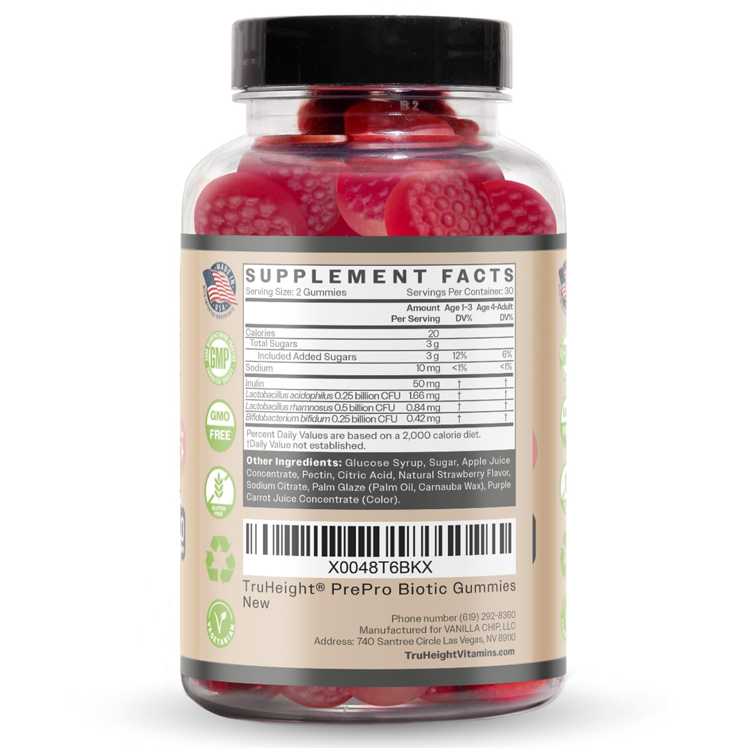 Foto 3 pulgar | Suplemento Truheight Kids Prebiotic Gummies 2+ - Venta Internacional.