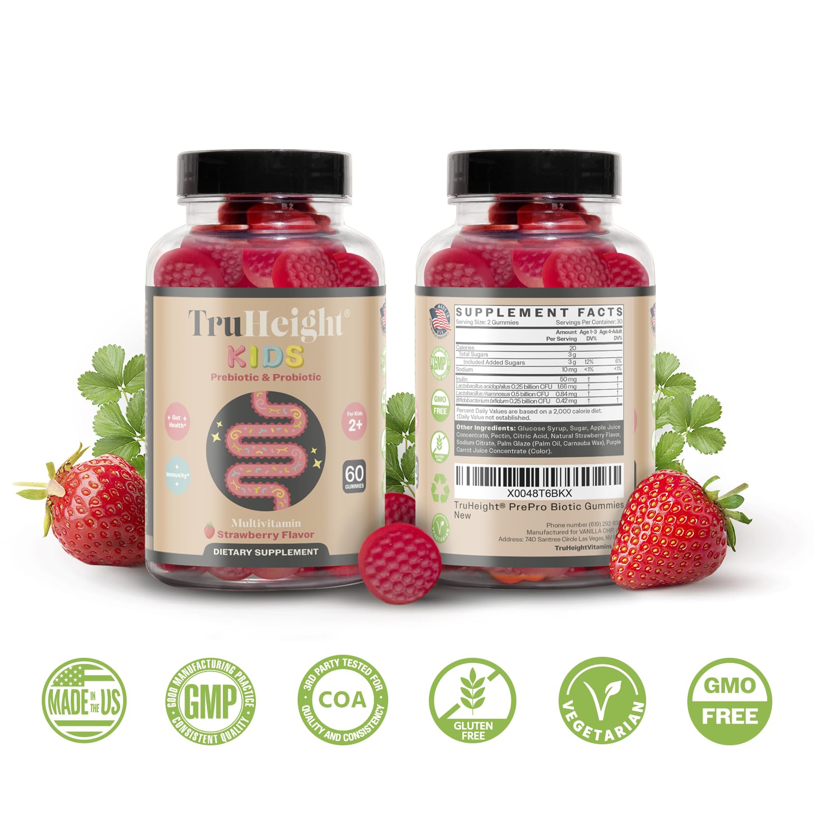 Foto 6 pulgar | Suplemento Truheight Kids Prebiotic Gummies 2+ - Venta Internacional.