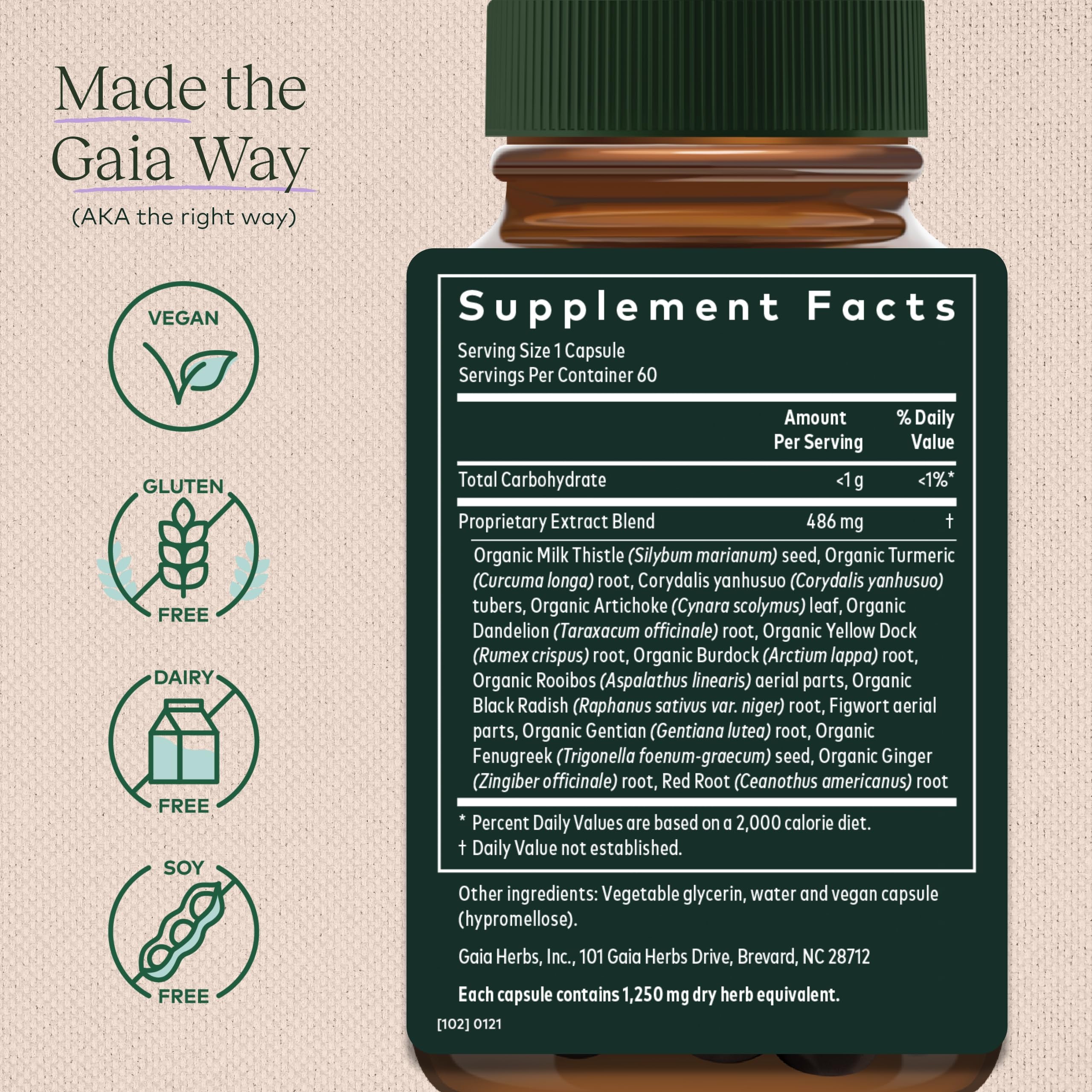 Foto 3 pulgar | Suplemento Gaia Herbs Liver Cleanse, 60 Fitocápsulas Líquidas Veganas - Venta Internacional.