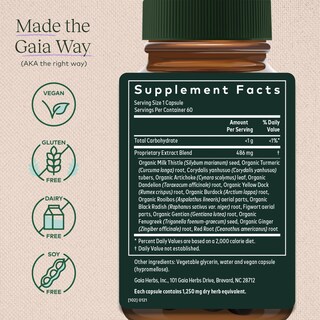 Foto 2 | Suplemento Gaia Herbs Liver Cleanse, 60 Fitocápsulas Líquidas Veganas - Venta Internacional.