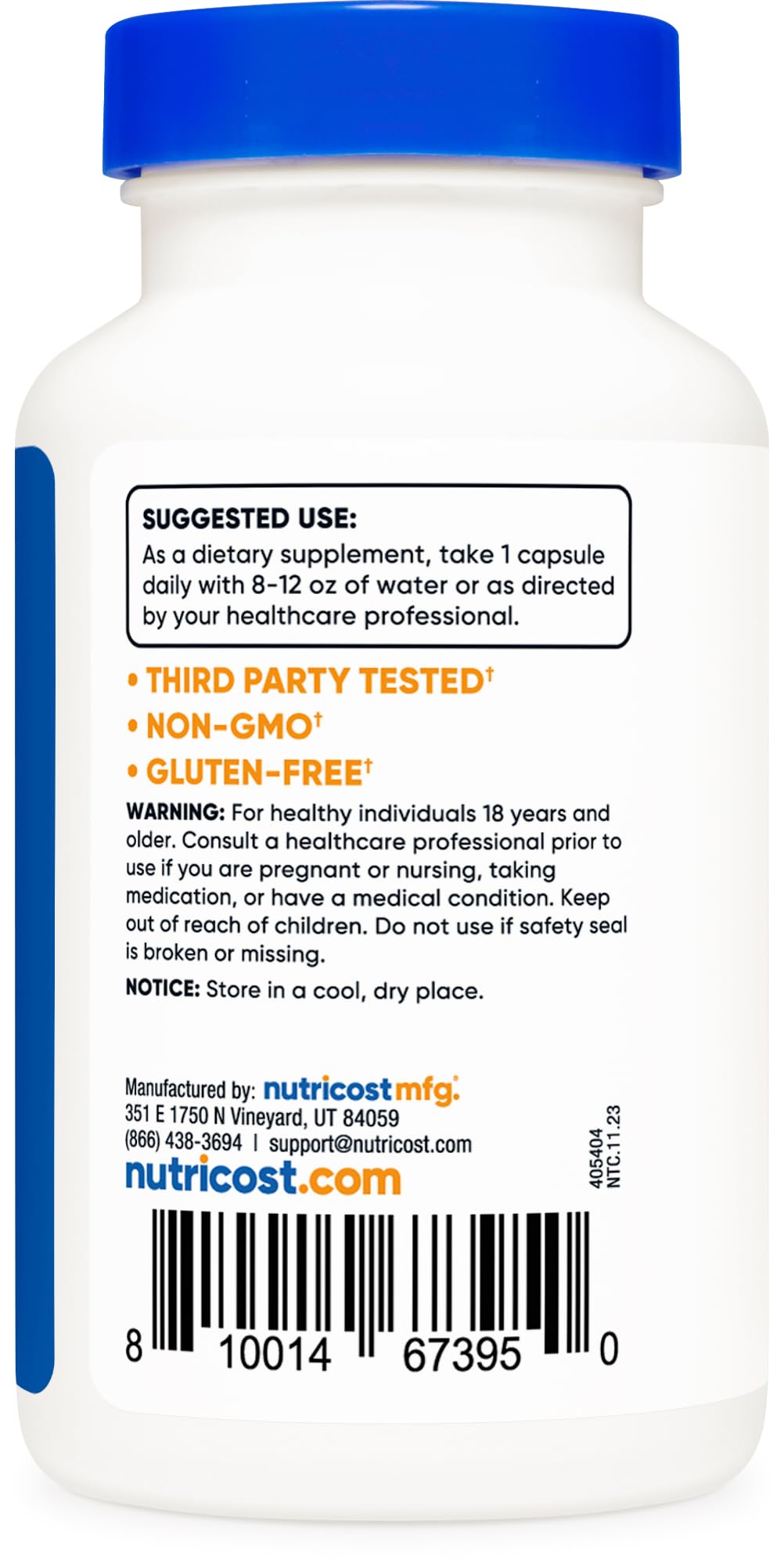 Foto 5 pulgar | Suplemento Nutricost Extracto De Pasiflora 1500 Mg 120 Cápsulas - Venta Internacional.