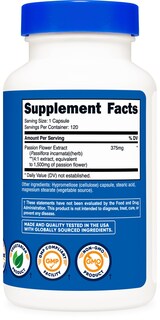 Foto 5 | Suplemento Nutricost Extracto De Pasiflora 1500 Mg 120 Cápsulas - Venta Internacional.