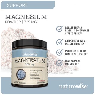 Foto 6 | Suplemento Naturewise De Citrato De Magnesio En Polvo 325 Mg - Venta Internacional.