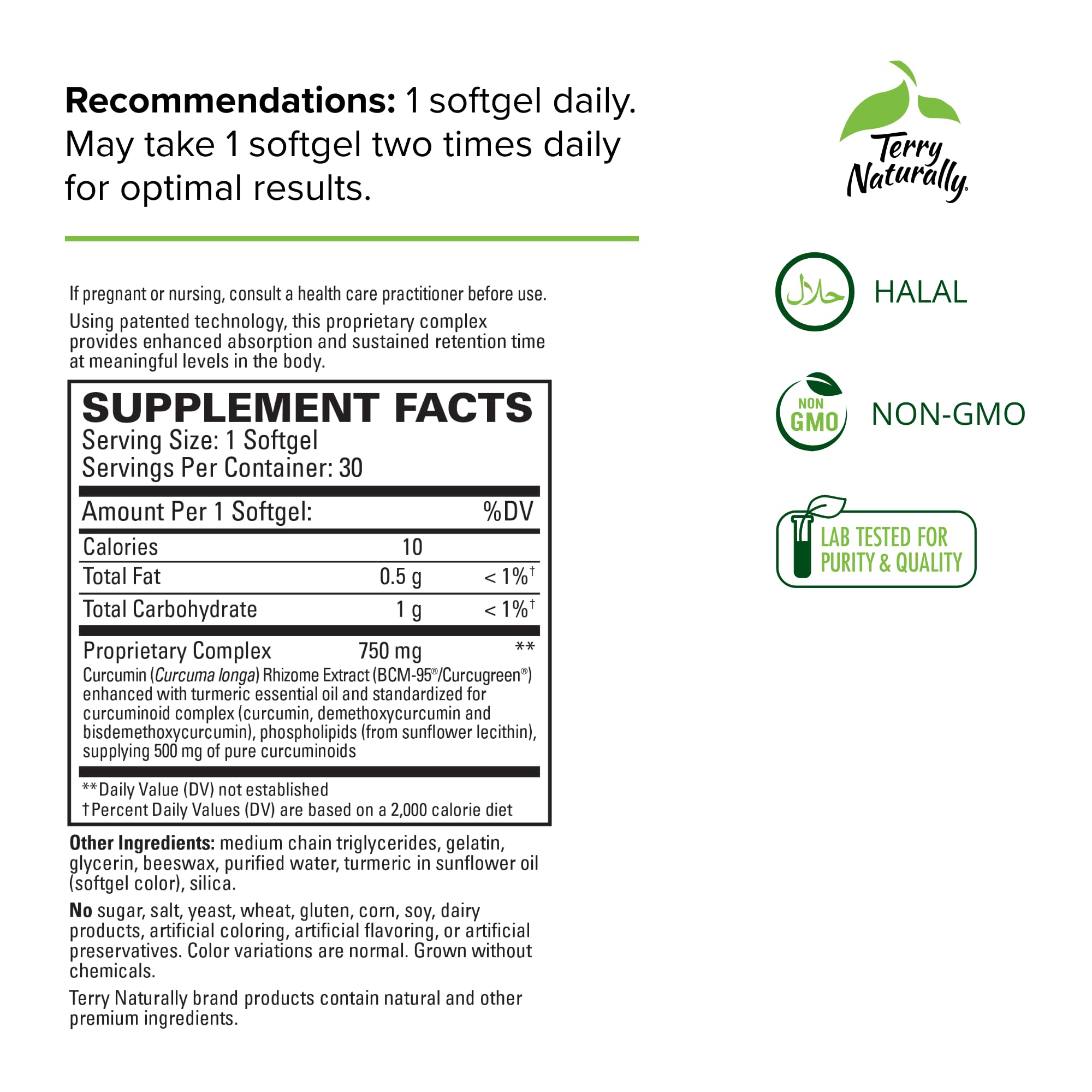 Foto 3 pulgar | Suplemento Terry Naturally Curamed 750 Mg De Curcumina 30 Cápsulas Blandas - Venta Internacional.