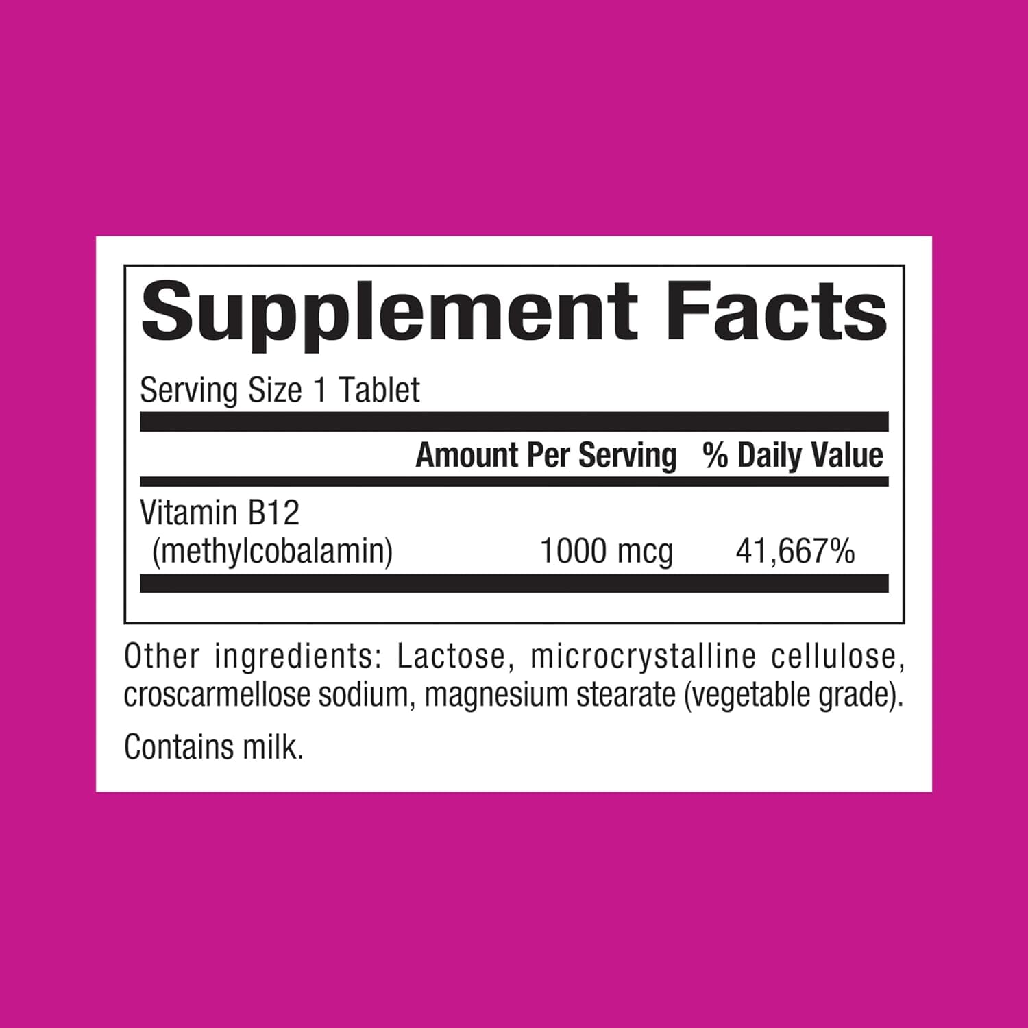 Foto 2 | Suplemento De Factores Naturales: Vitamina B12, Metilcobalamina, 1000 Mcg - Venta Internacional.
