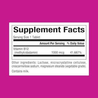 Foto 2 | Suplemento De Factores Naturales: Vitamina B12, Metilcobalamina, 1000 Mcg - Venta Internacional.
