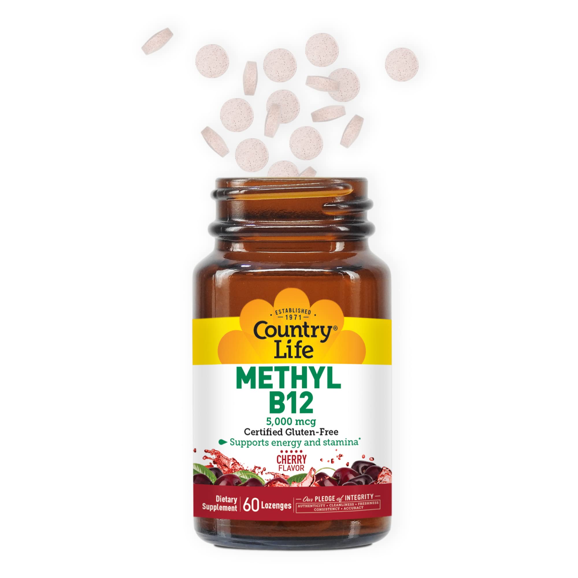 Foto 4 pulgar | Suplemento Country Life Methyl B12 5000 Mcg 60 Pastillas - Venta Internacional.