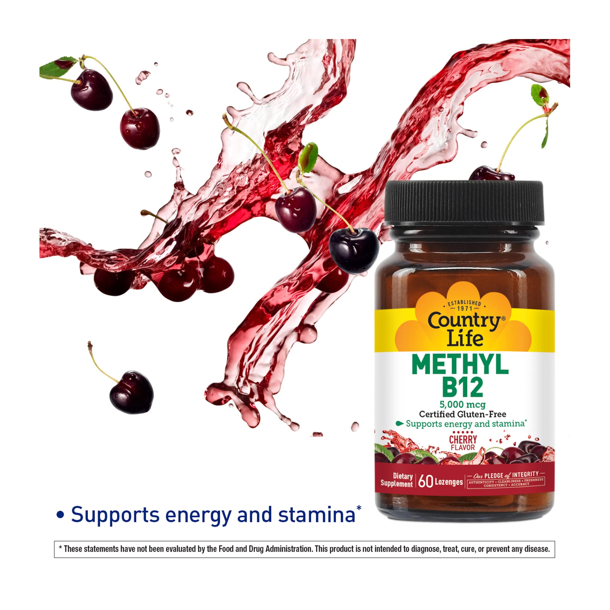 Foto 5 pulgar | Suplemento Country Life Methyl B12 5000 Mcg 60 Pastillas - Venta Internacional.