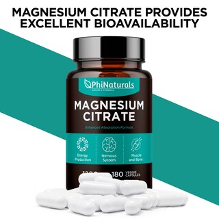 Foto 4 | Suplementos Phinaturals Citrato De Magnesio En Polvo 400 Mg X180 - Venta Internacional.