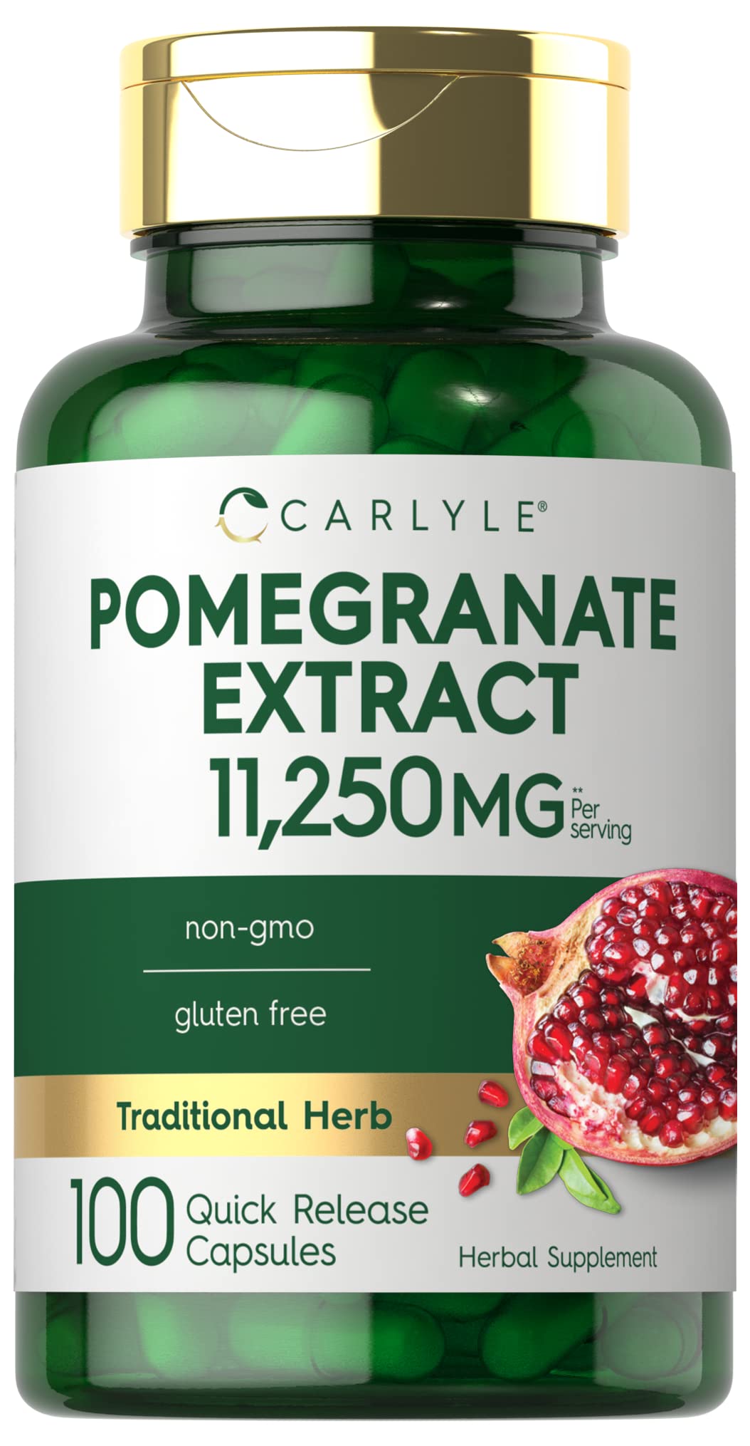 Foto 2 pulgar | Suplemento De Extracto De Granada De Carlyle, 11250 Mg, 100 Cápsulas - Venta Internacional.