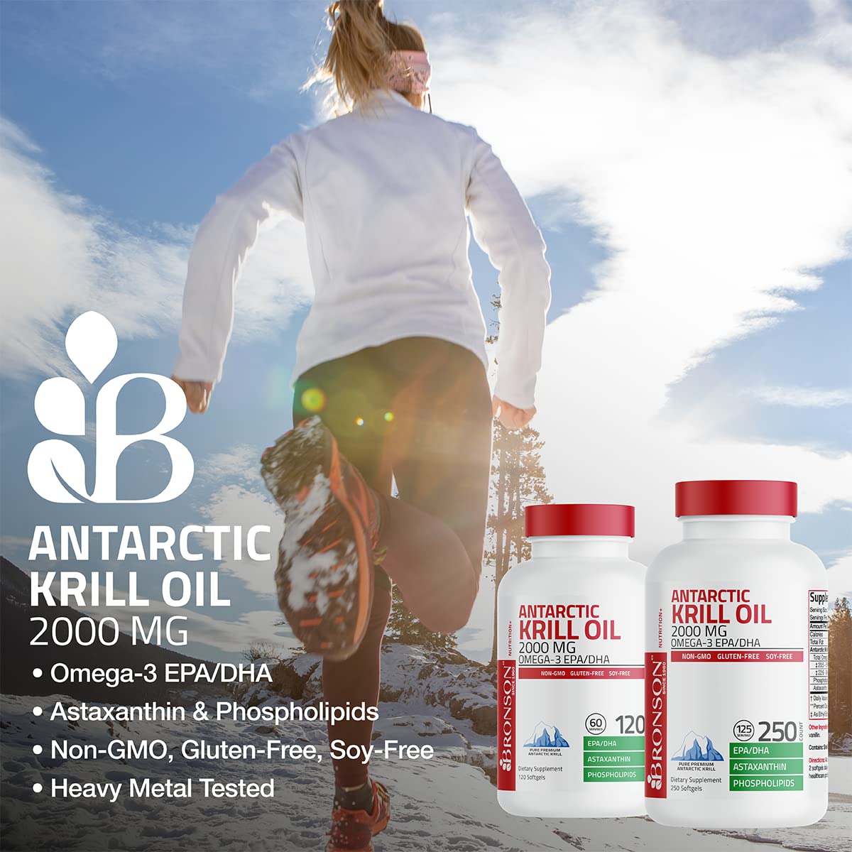 Foto 4 pulgar | Suplemento De Aceite De Krill Antártico Bronson 2000 Mg 120 Cápsulas Blandas - Venta Internacional.